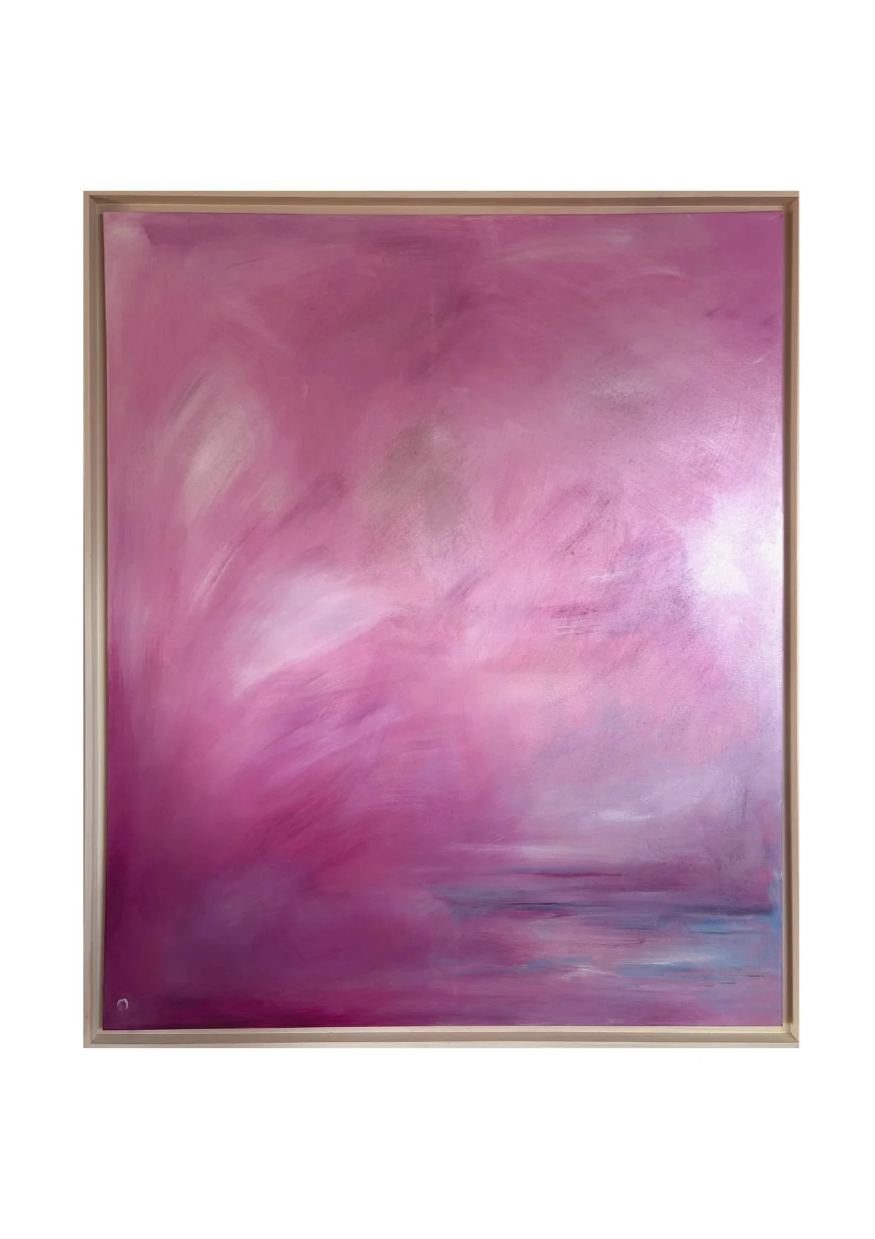 A maré da manhã rosa sudoeste, 
Southwest pink morning tide, 2025.

Óleo e acrílico sobre tela, 120 x 100cm 
 Acrylic and oil paint on canvas, 120 x 100 cm