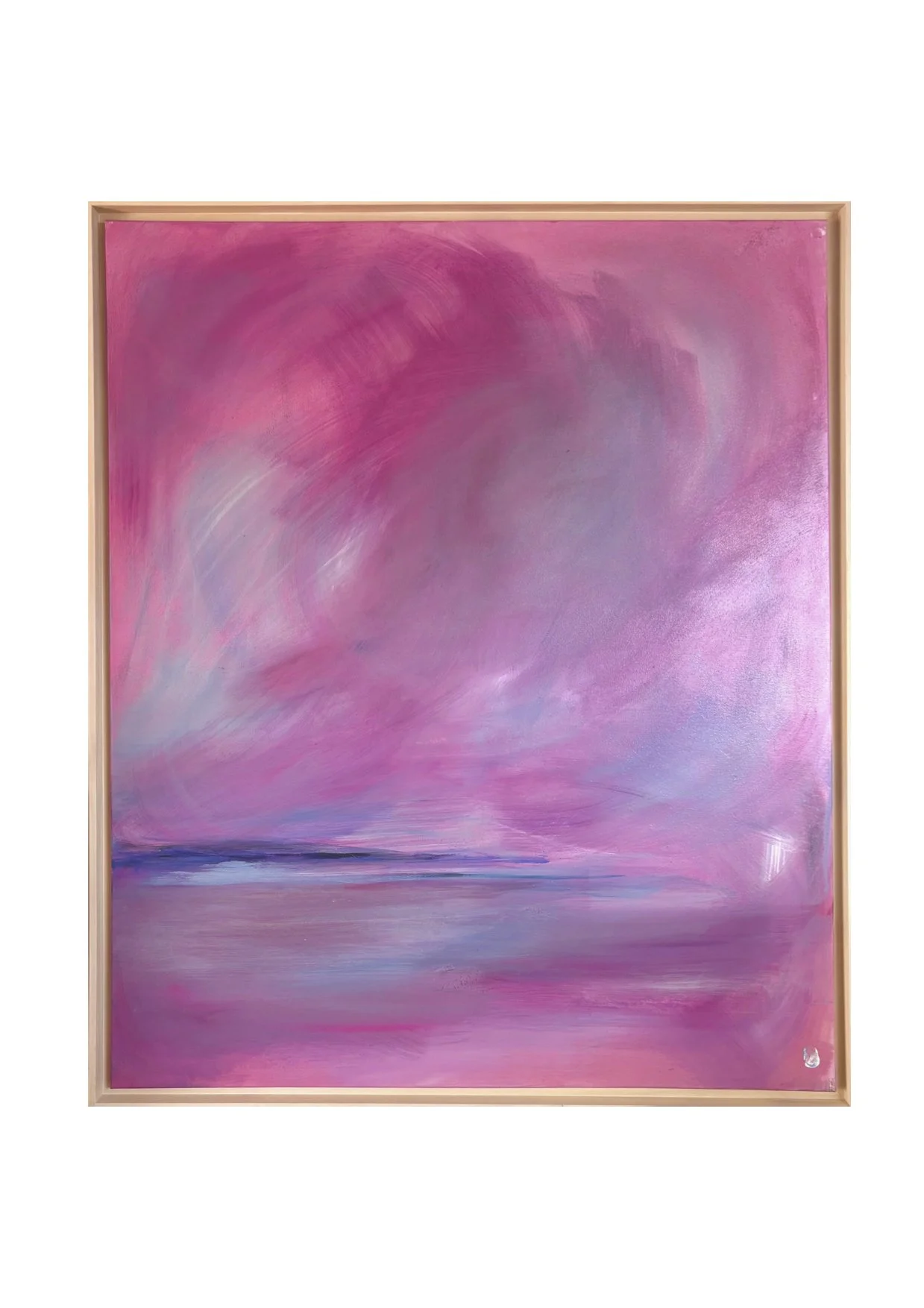 A manhã da maré azul nordeste, 
Northeast blue morning tide, 2025.

Óleo e acrílico sobre tela, 120 x 100cm 
 Acrylic and oil paint on canvas, 120 x 100 cm