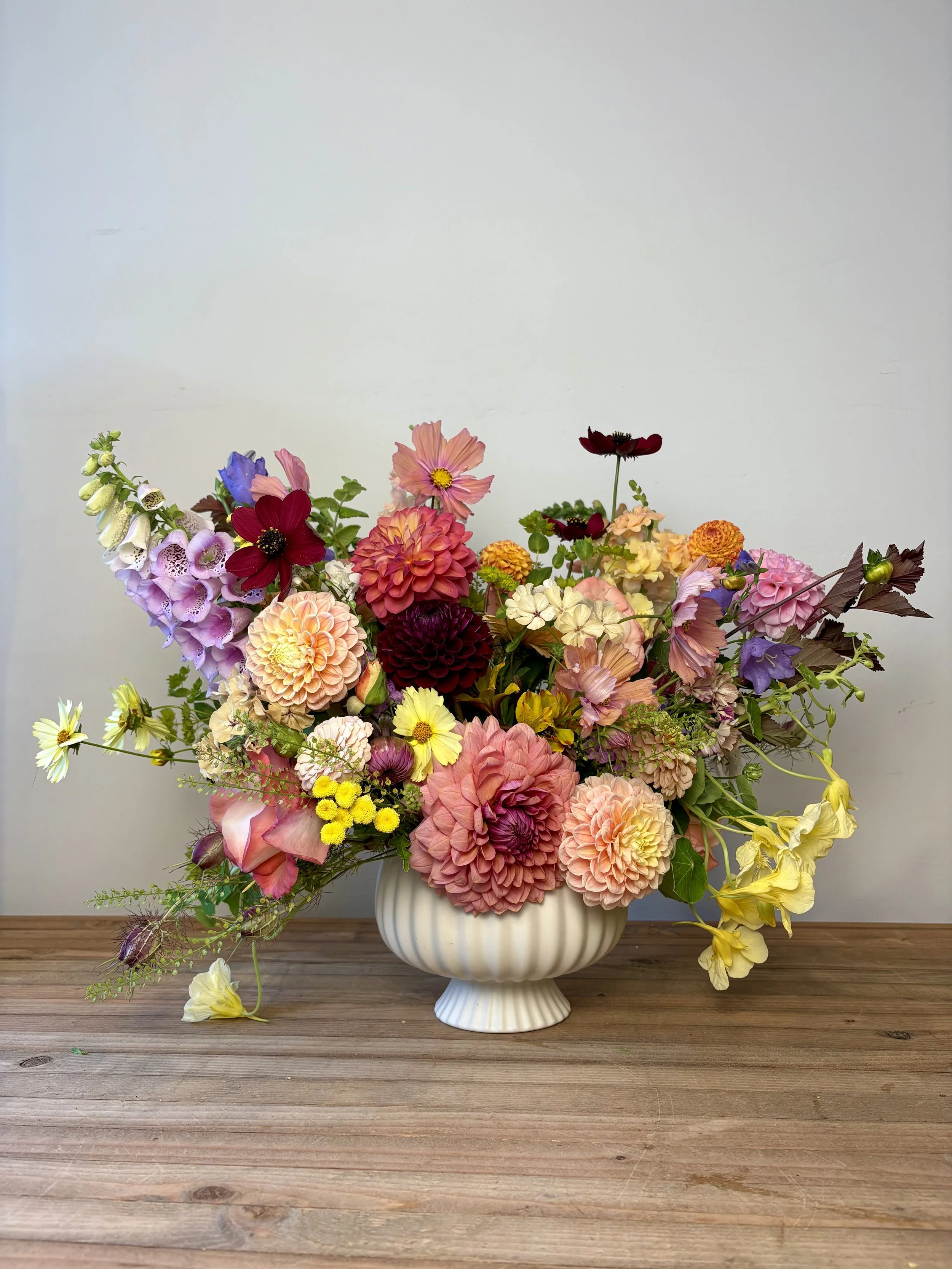 colorful summer flower centerpiece