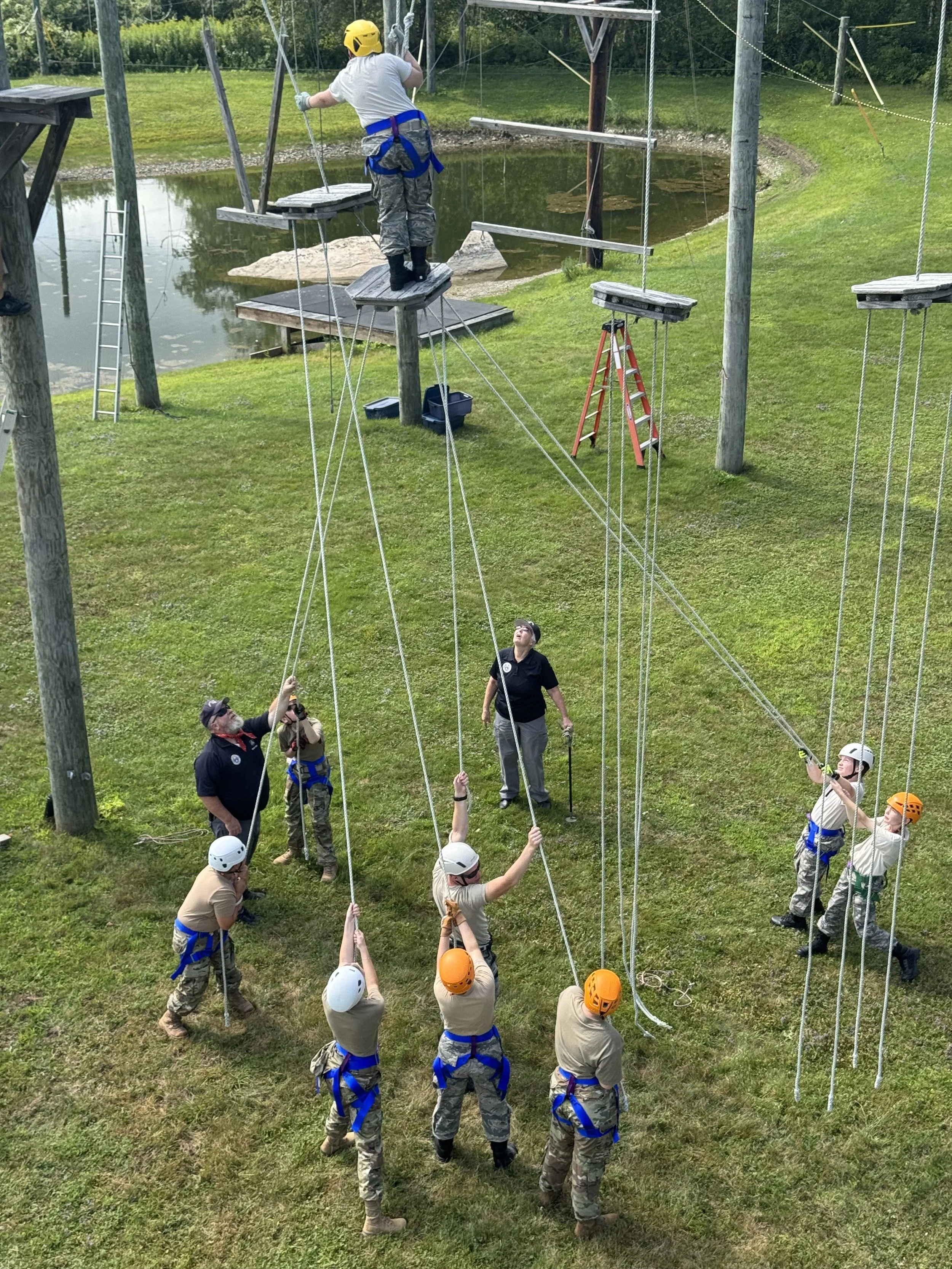 The Upper Valley Stewardship Center hosted 15 Civil Air Patrol Cadets from three New Hampshire squadrons at the Eve Outdoor Center on August 8.