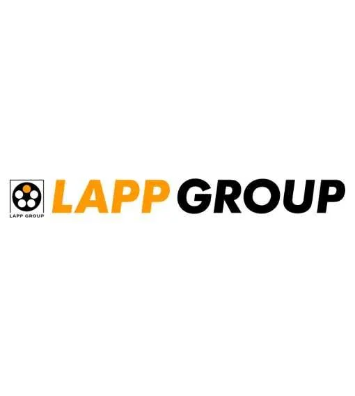 LAPP Group logo with black and orange text and a black and white symbol.