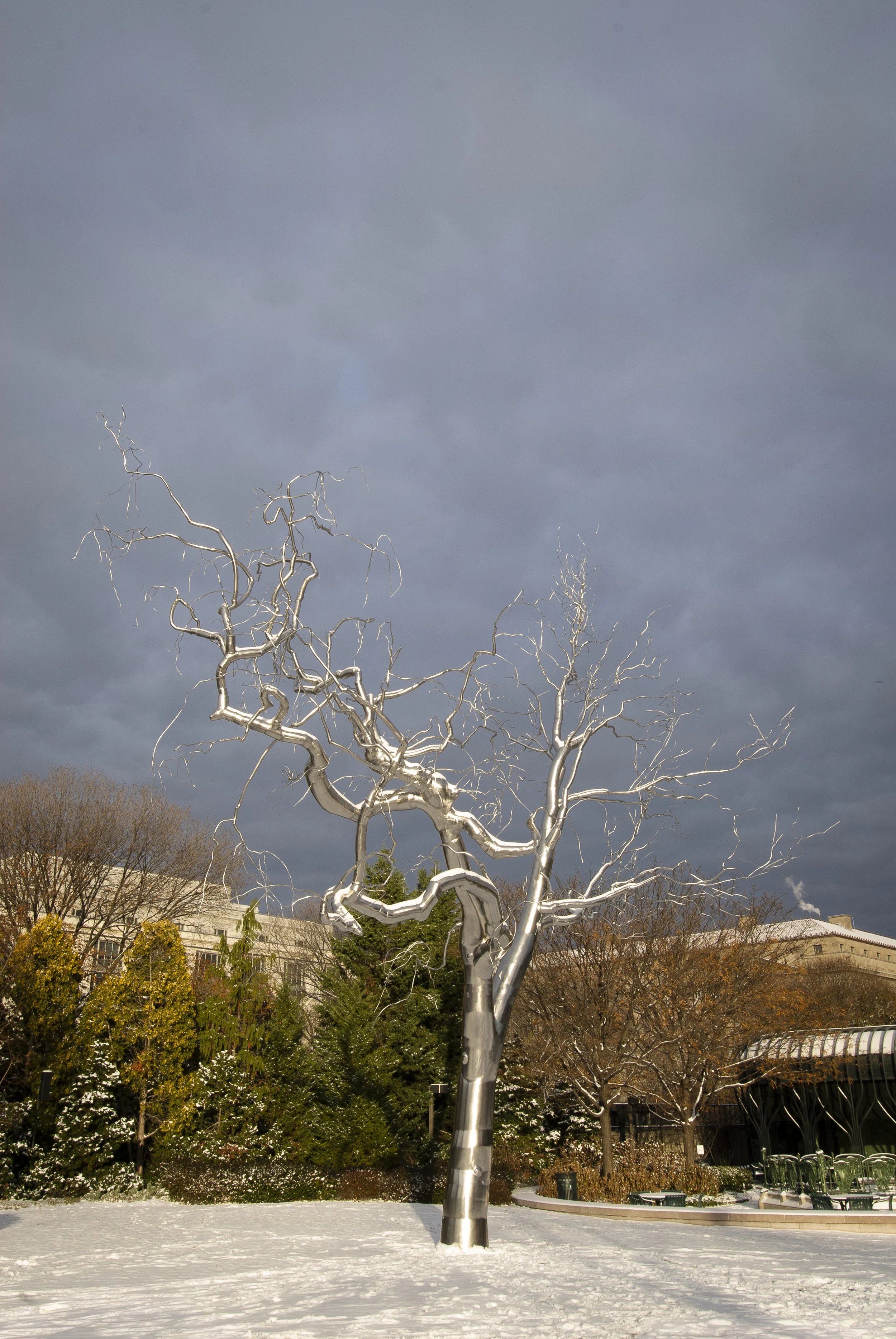 Roxy Paine "Graft" in snow