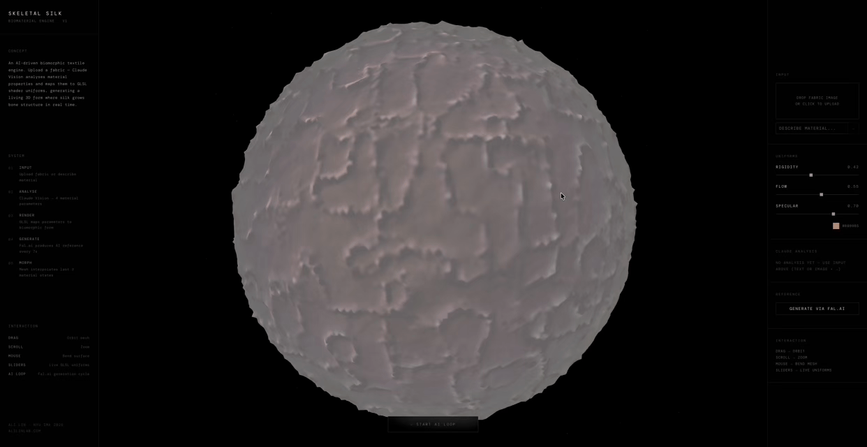 Skeletal Silk｜Realtime AI Shader Engine