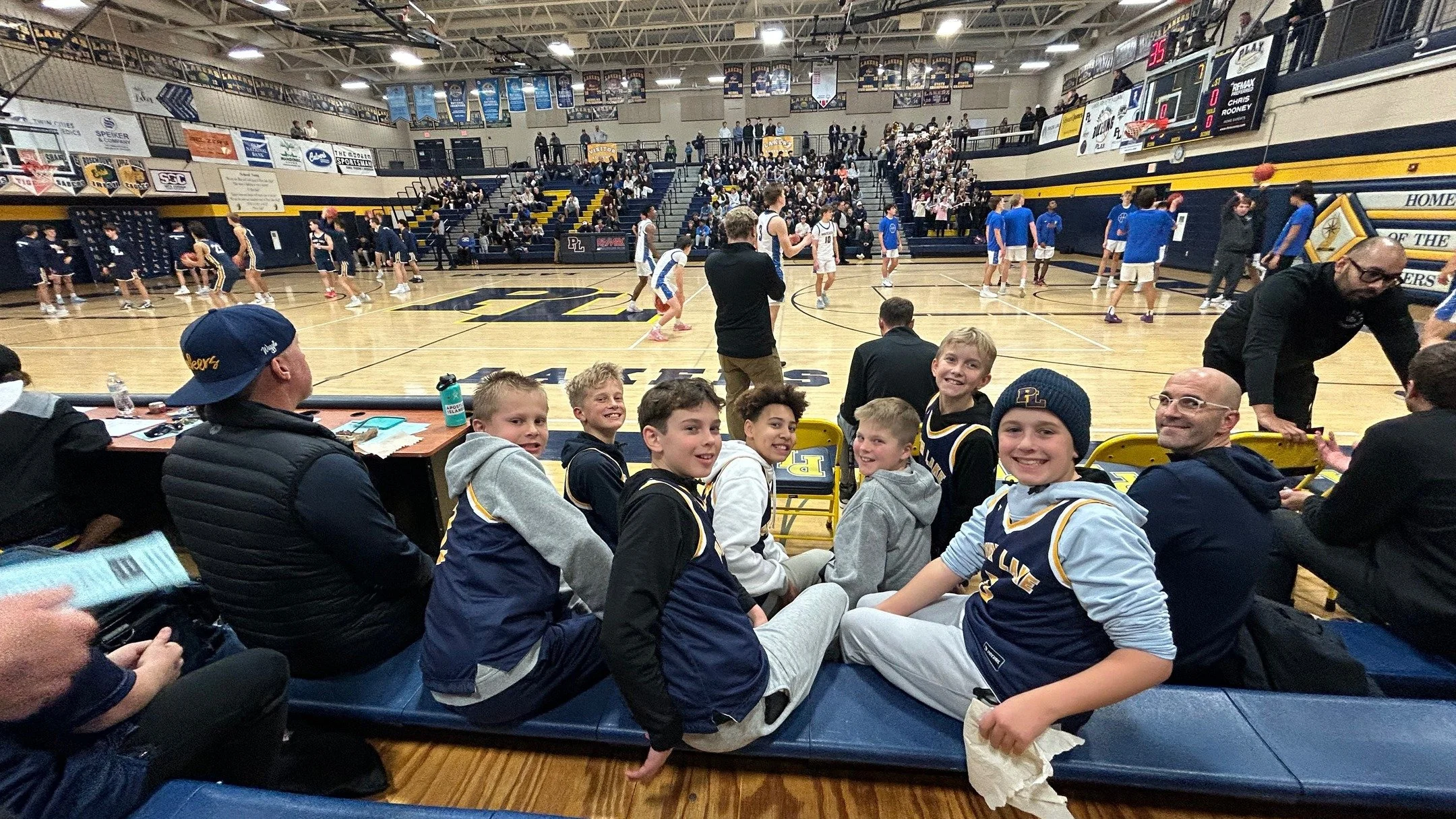 Shout out to our first PLAY Team of the Night, the 5B Blue team! They joined us for the Wayzata game and brought great energy to the sideline, intro line, and locker room. Can't wait to see you again in games this season!