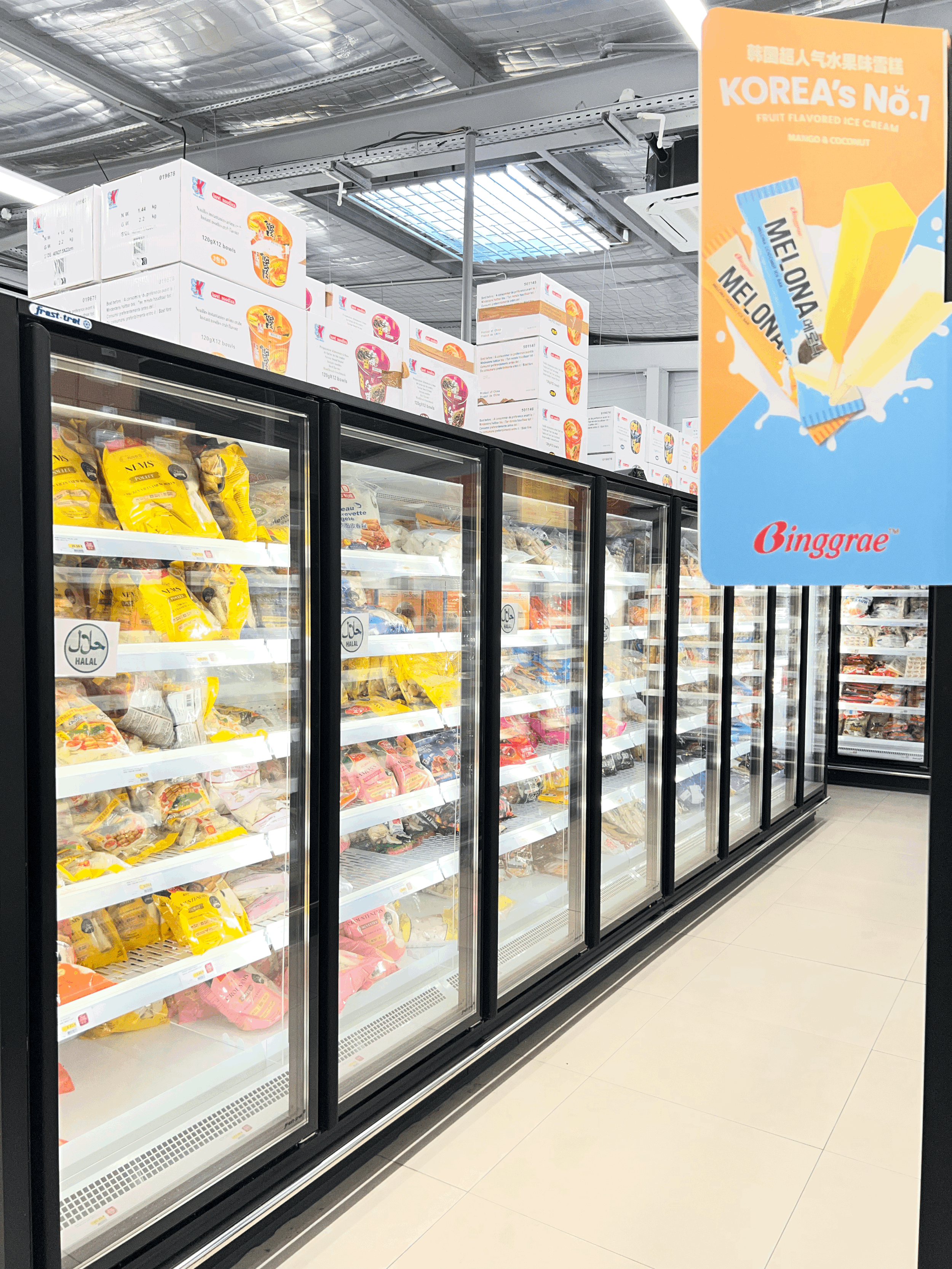 Vitrines et banquettes réfrigérées négatives ou positives