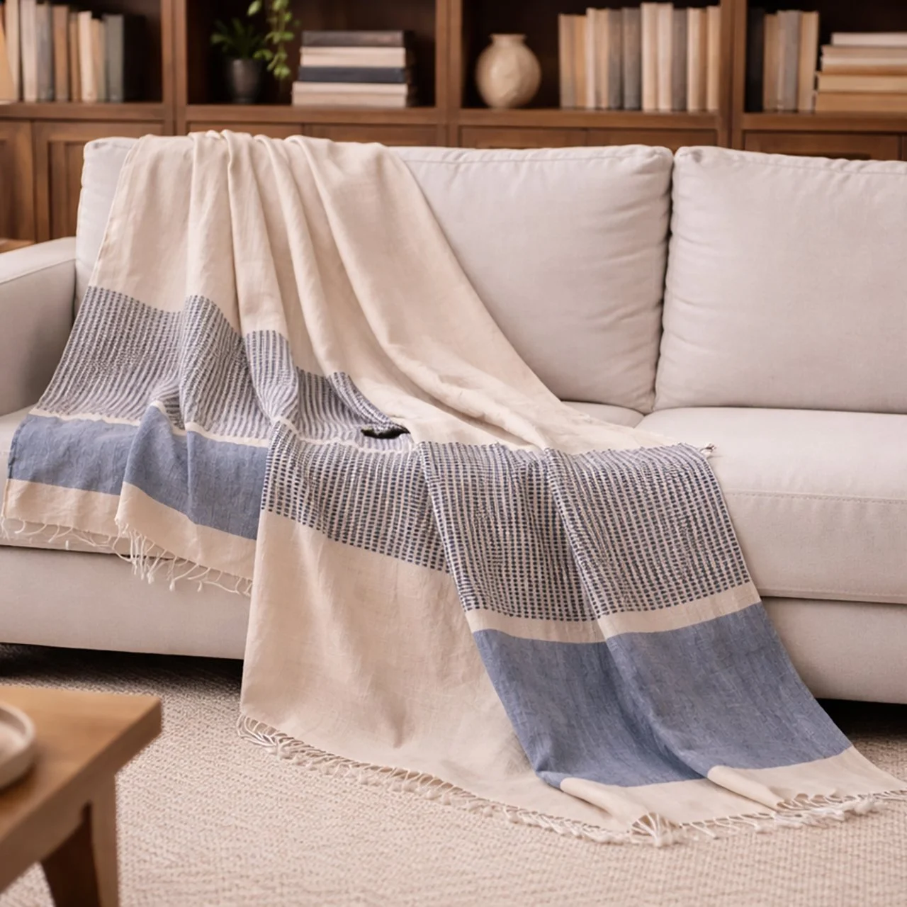 Taro Linen Blend Throw