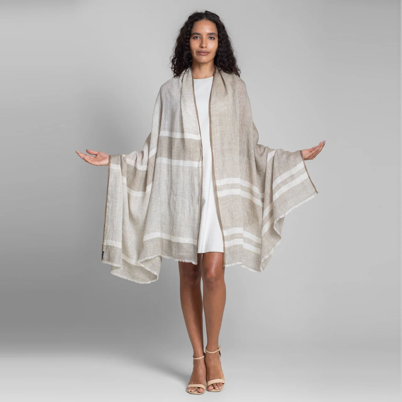 Bare Horizon Handwoven Linen Wrap