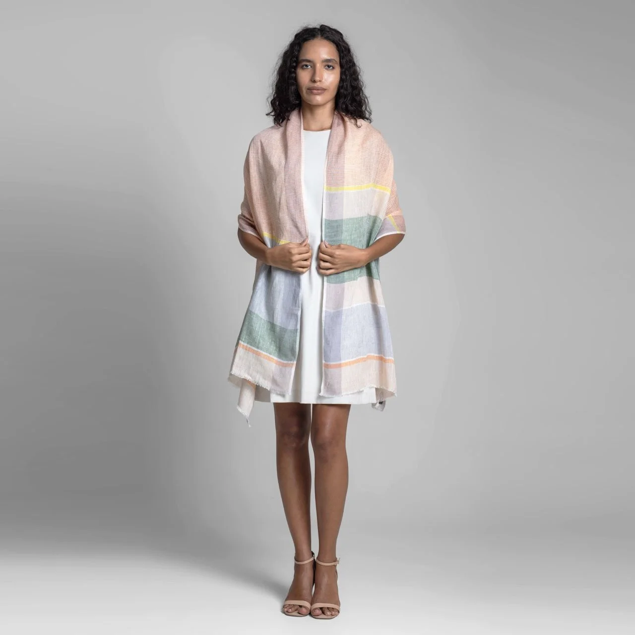 Soft Meadow Handwoven Linen Scarf