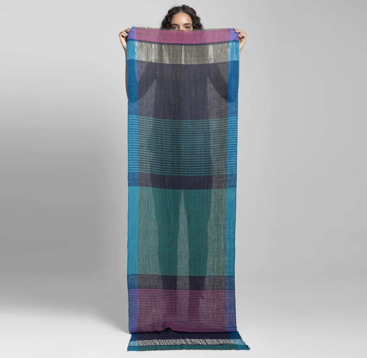 Quiet Spectrum Handwoven Cashmere Scarf