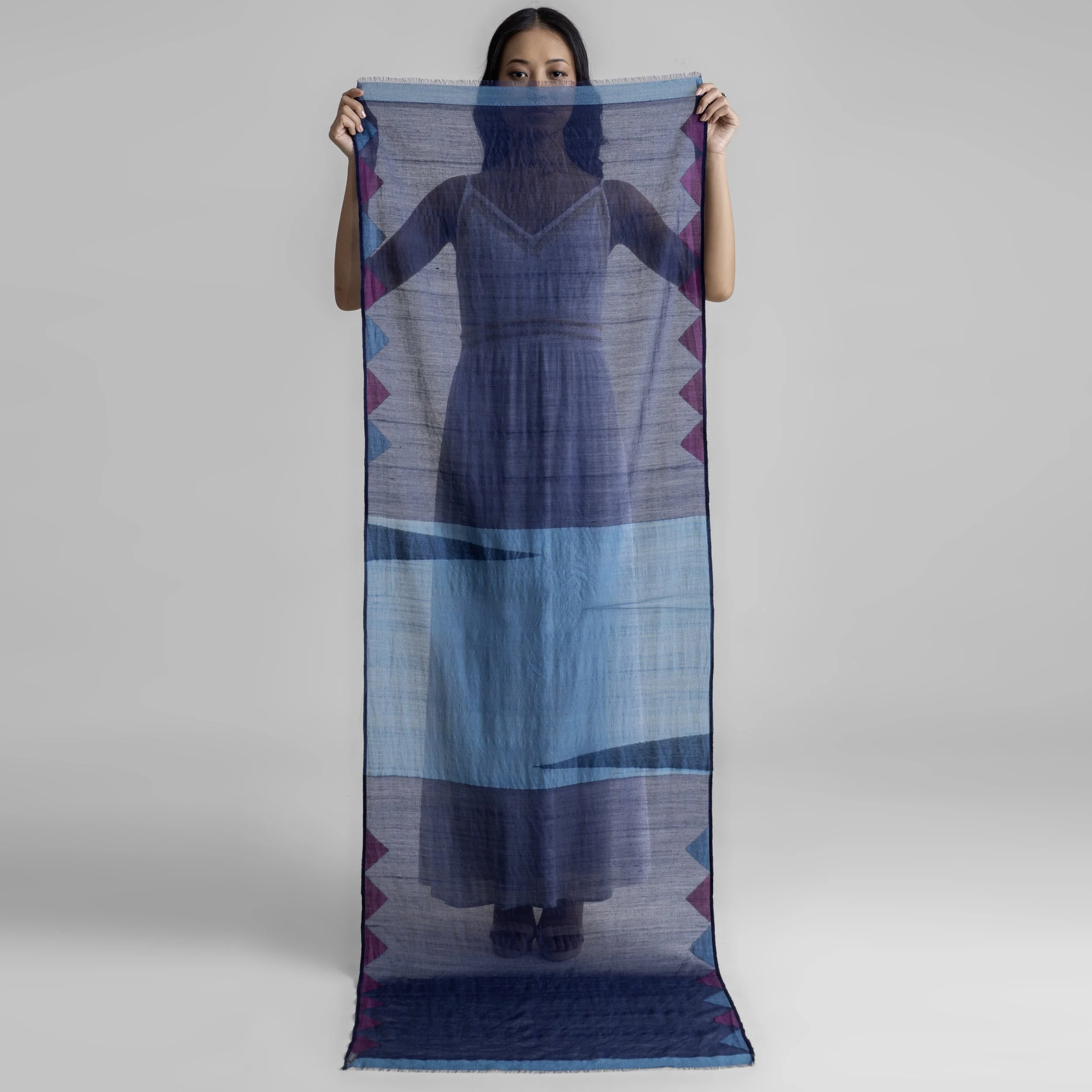 Elyra Silk-Wool Jamdani Scarf