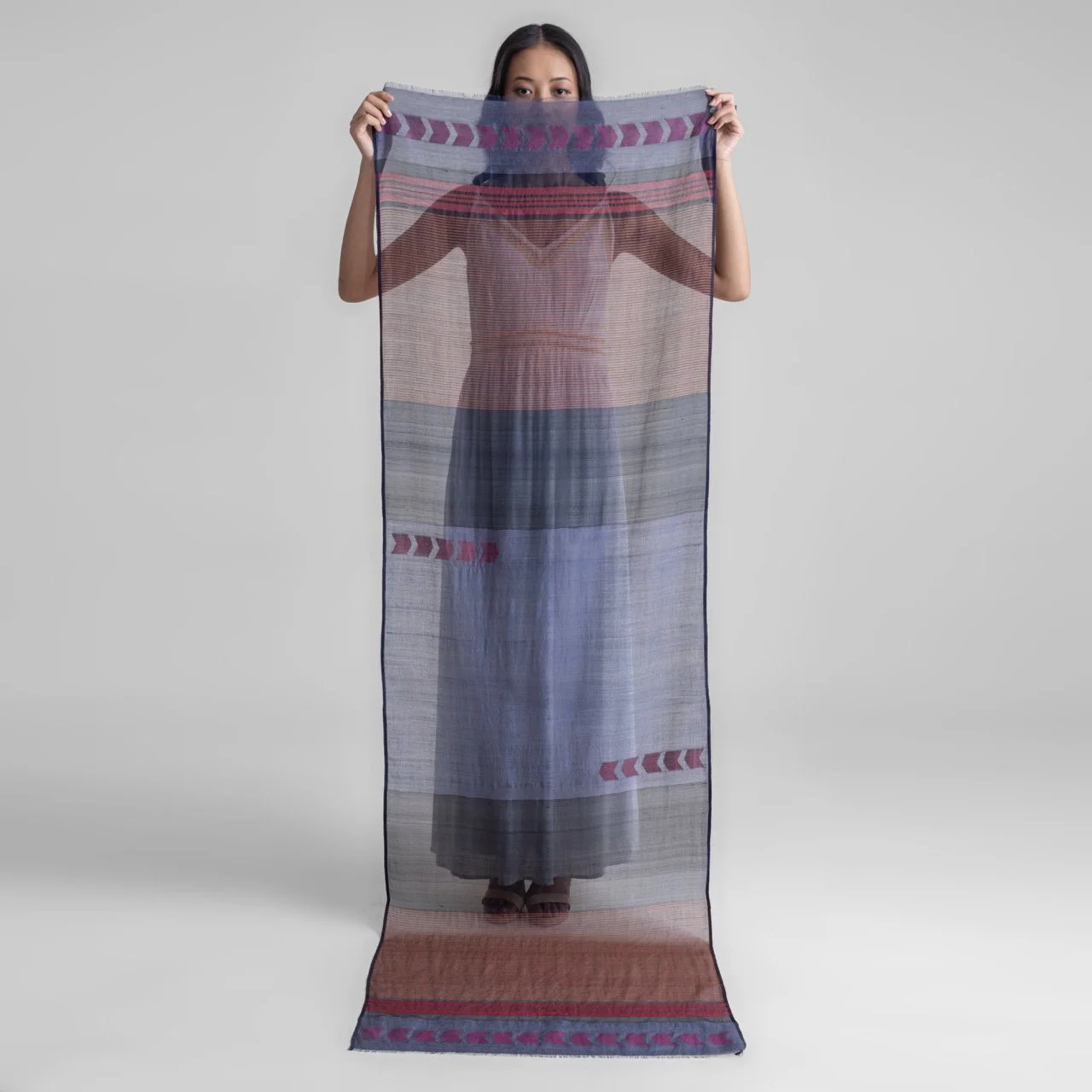 Saaya Silk-Wool Jamdani Scarf