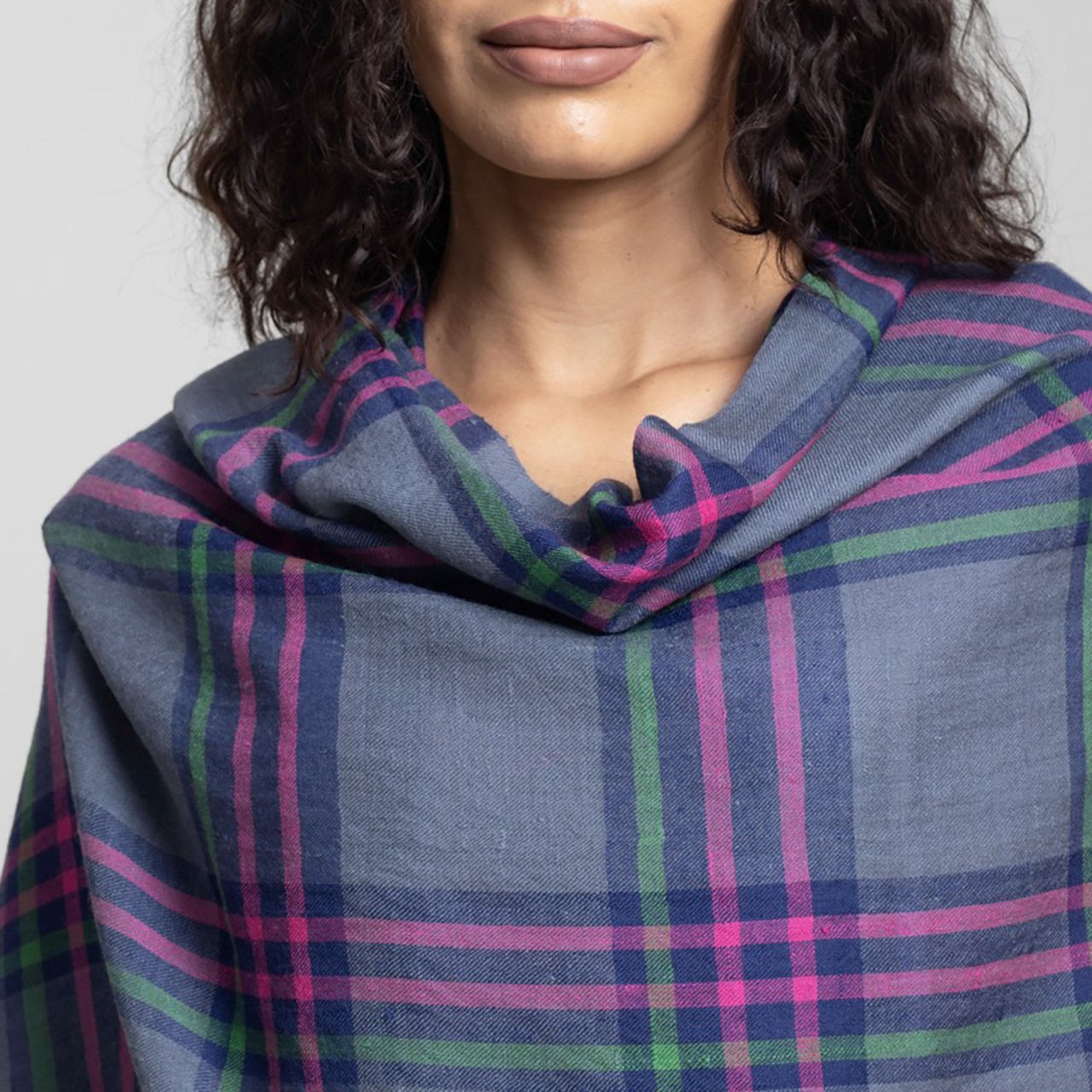 Heather Mist Handwoven Cashmere Shawl 