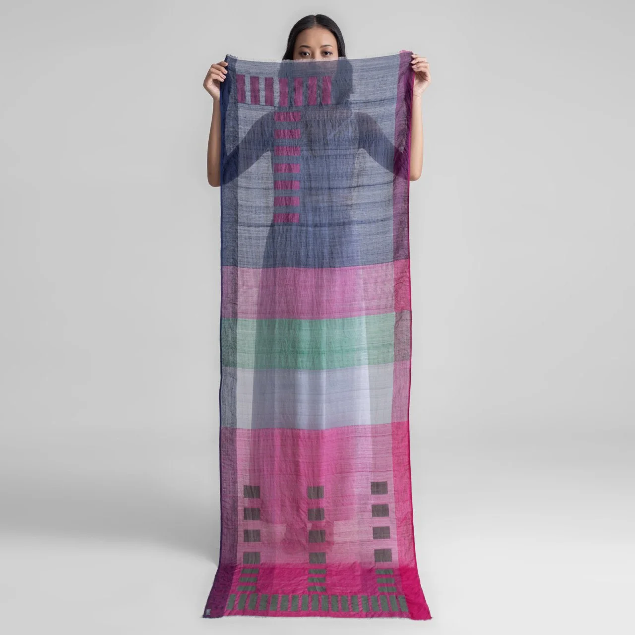 Noor Silk-Wool Jamdani Scarf