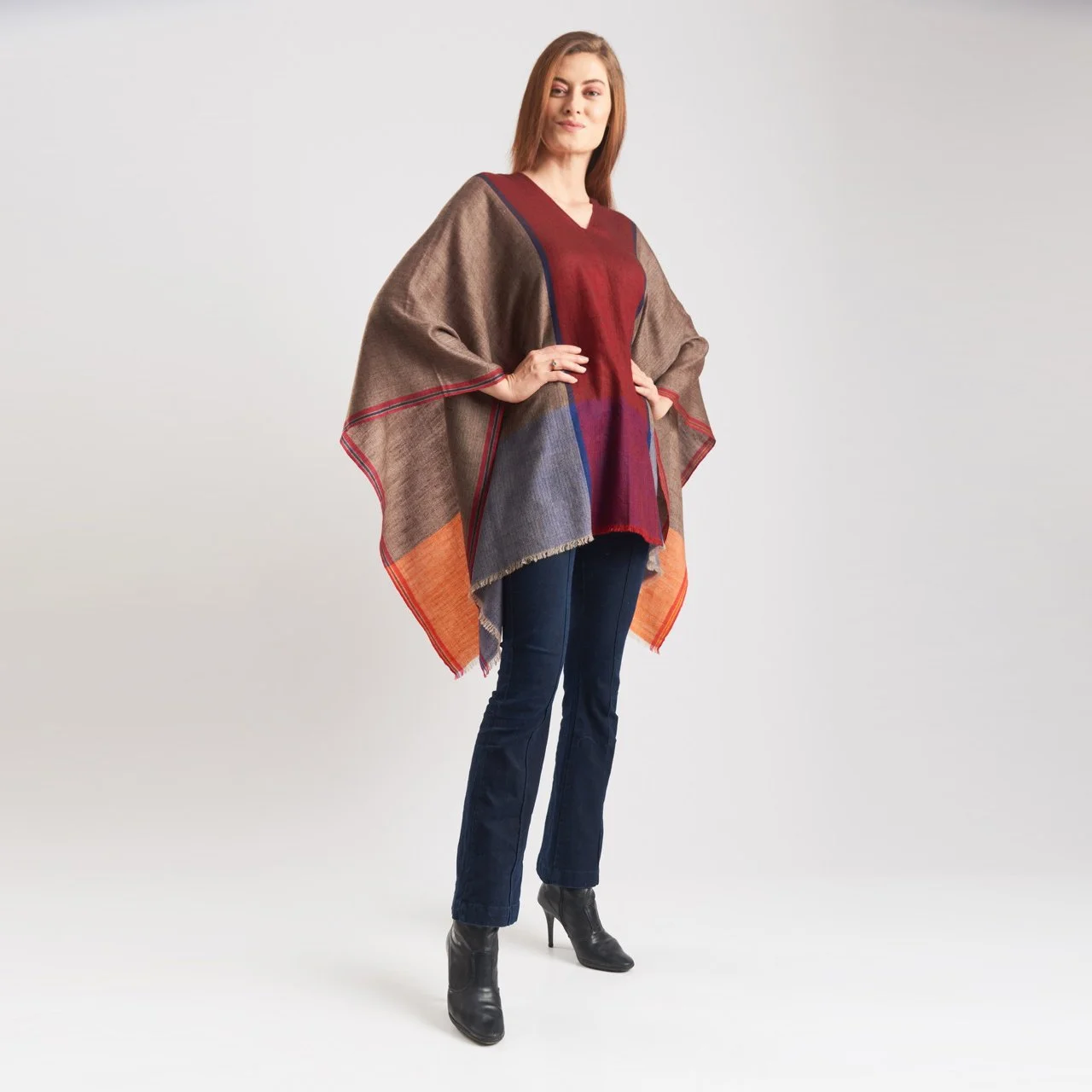 Amber Horizon Cashmere Poncho