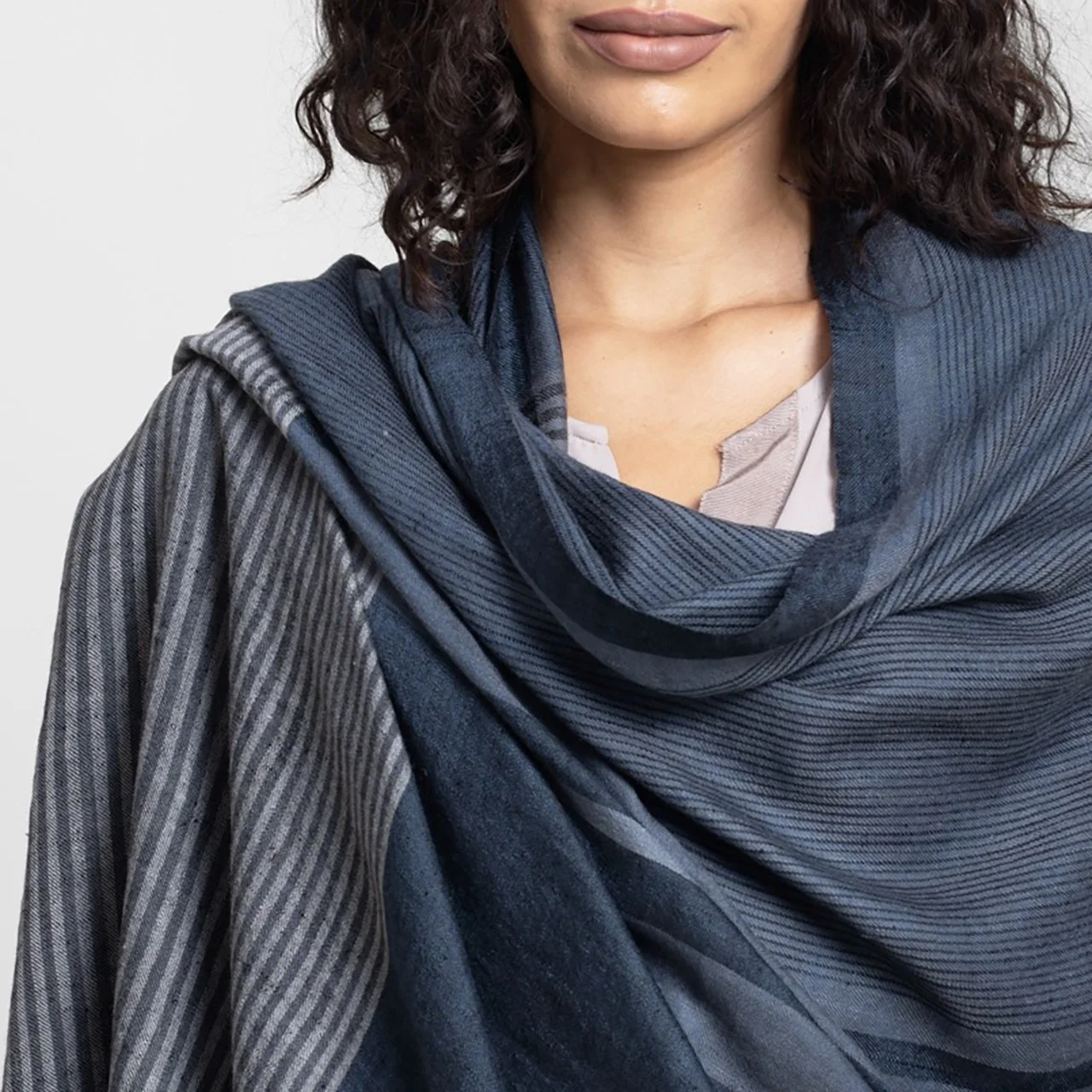 Shadowfall Handwoven Cashmere Shawl