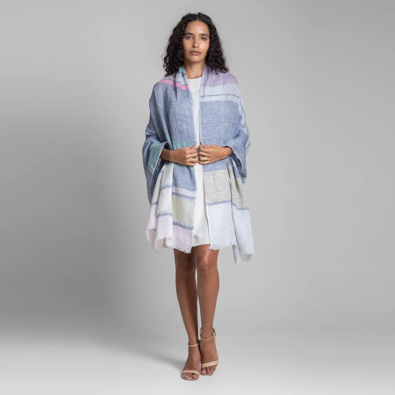 Tidal Calm Handwoven Linen Wrap