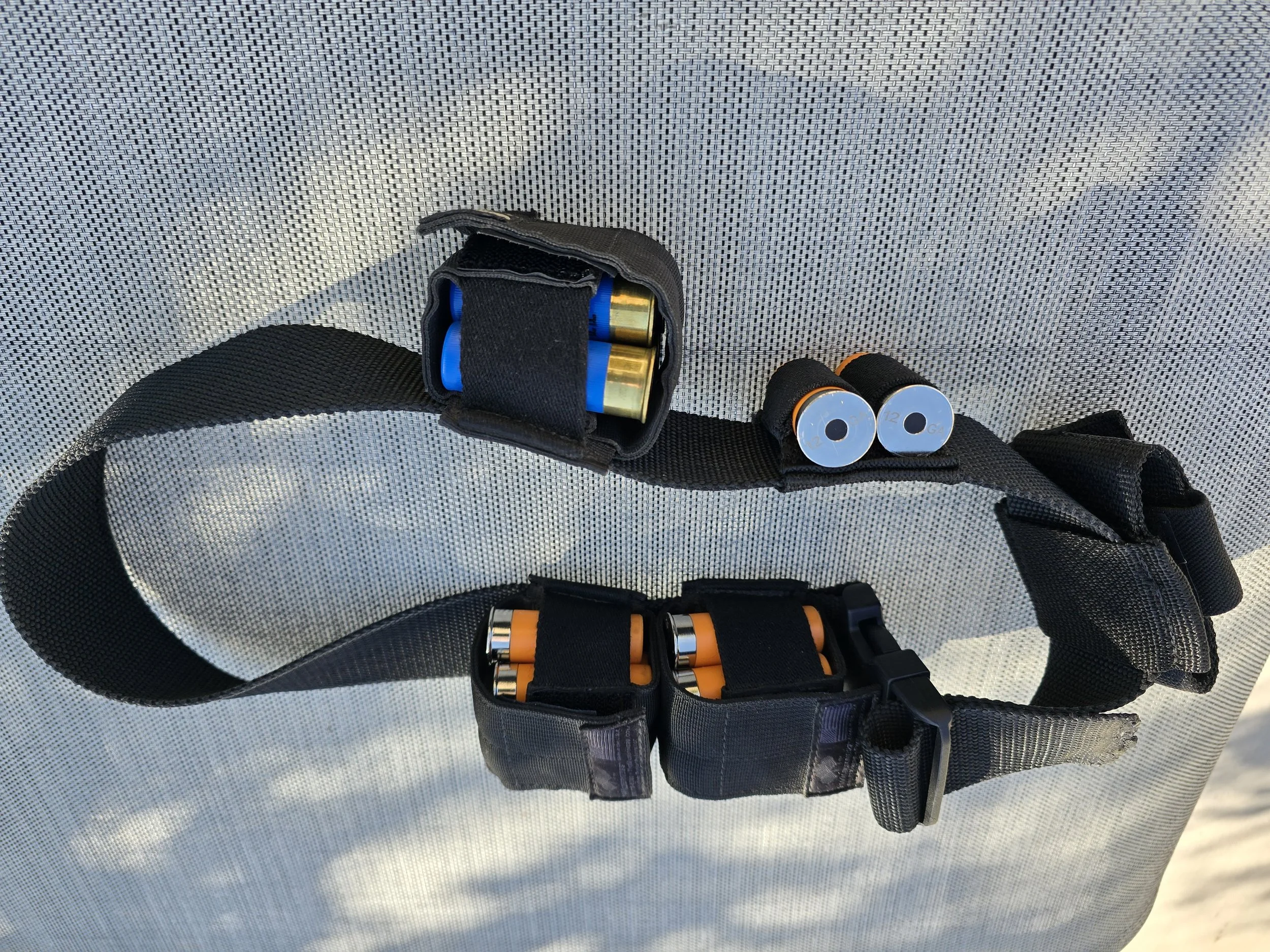 Shotgun Speed Bundles attached to belt with other shotgun loading accessories