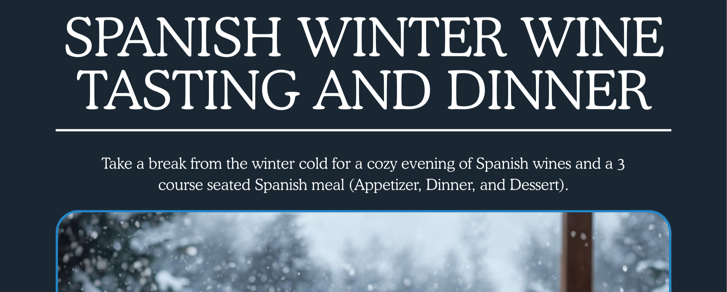 Winter Wine Tasting Dinner