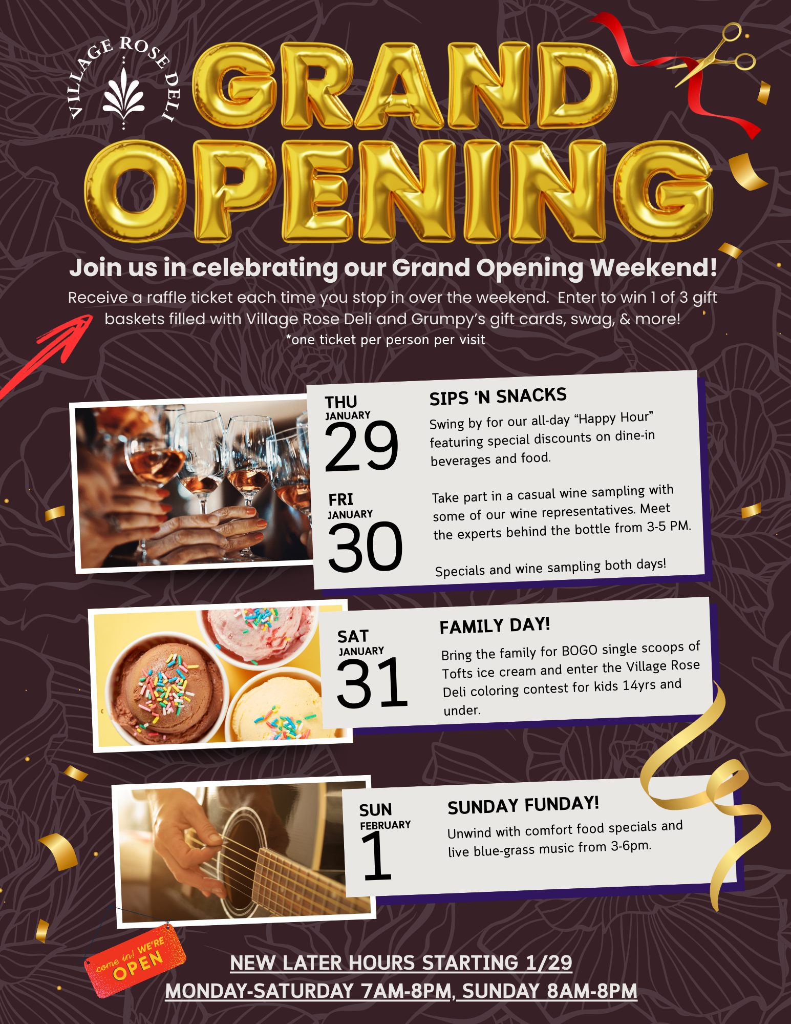 Grand Opening Weekend — Village Rose Deli