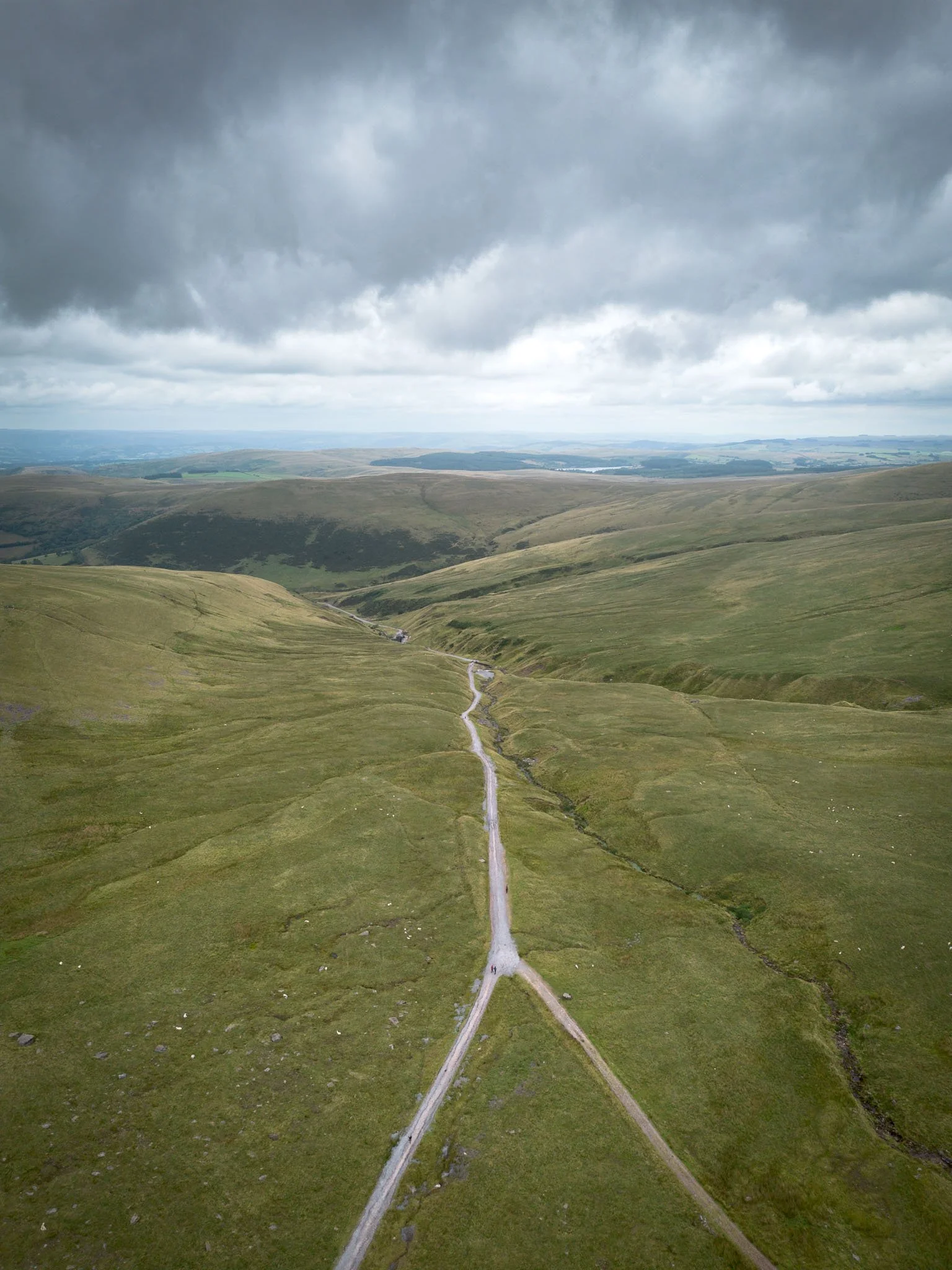 Wales: A landscape of the Brecon Beacons, captured by drone. Outdoor photography, territorial promotion, and sustainable tourism by Guillaume Donsimoni. 
