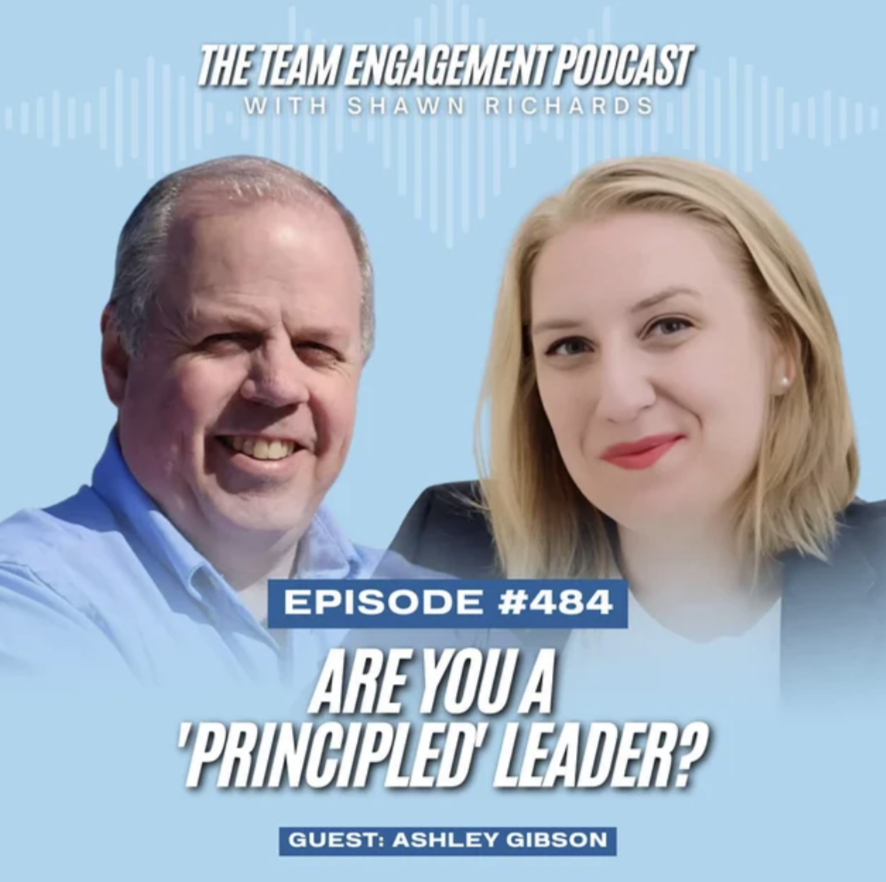The Team Engagement Podcast episode cover — Ashley Gibson on principled leadership and psychological safety