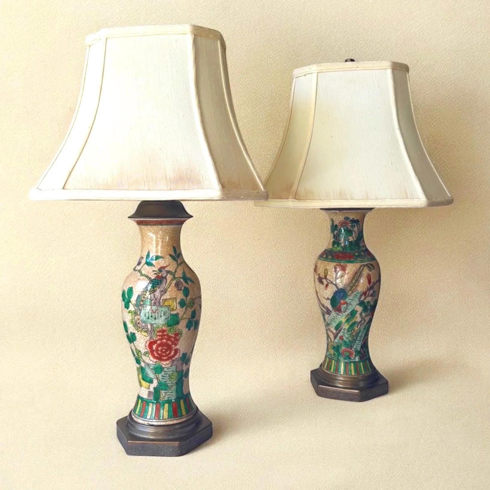 A Pair of 1930s Chinoiserie Table Lamps