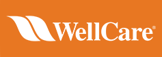 WellCare logo on an orange background