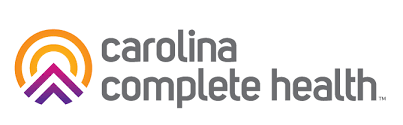 Logo of Carolina Complete Health featuring stylized orange and purple shapes with the company name in gray text