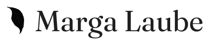 marga laube leaf logo black