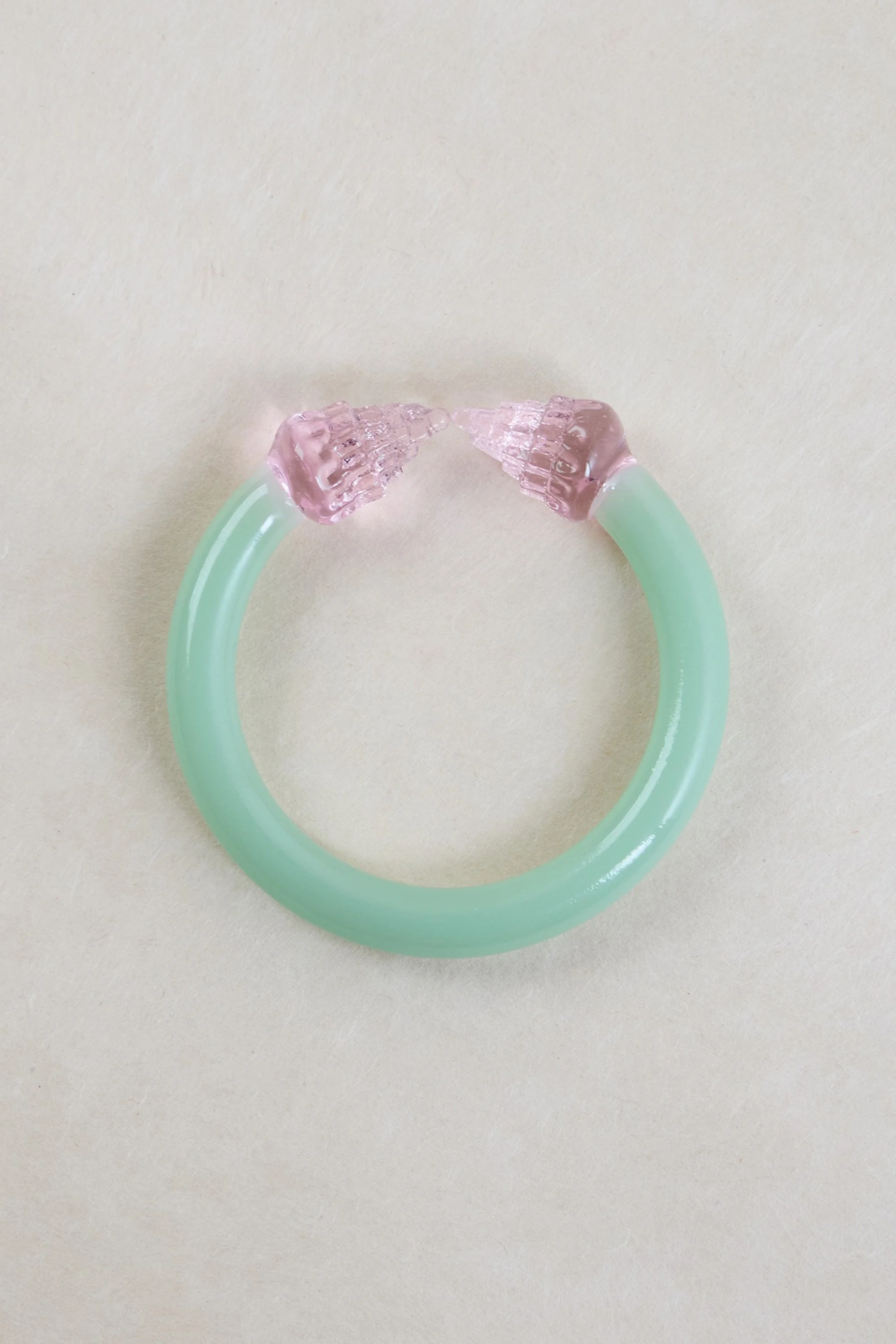 Shell pink and celadon