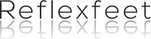 Text mit dem Wort 'Reflexfeet' auf einem weißen Hintergrund