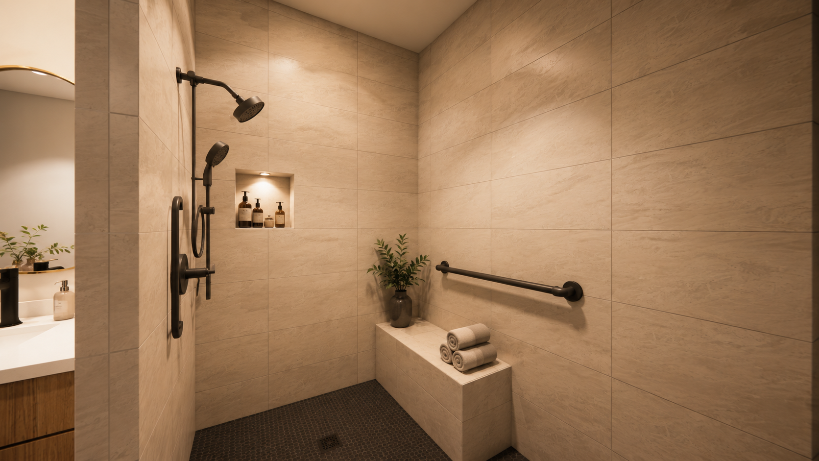 Roll-In Shower