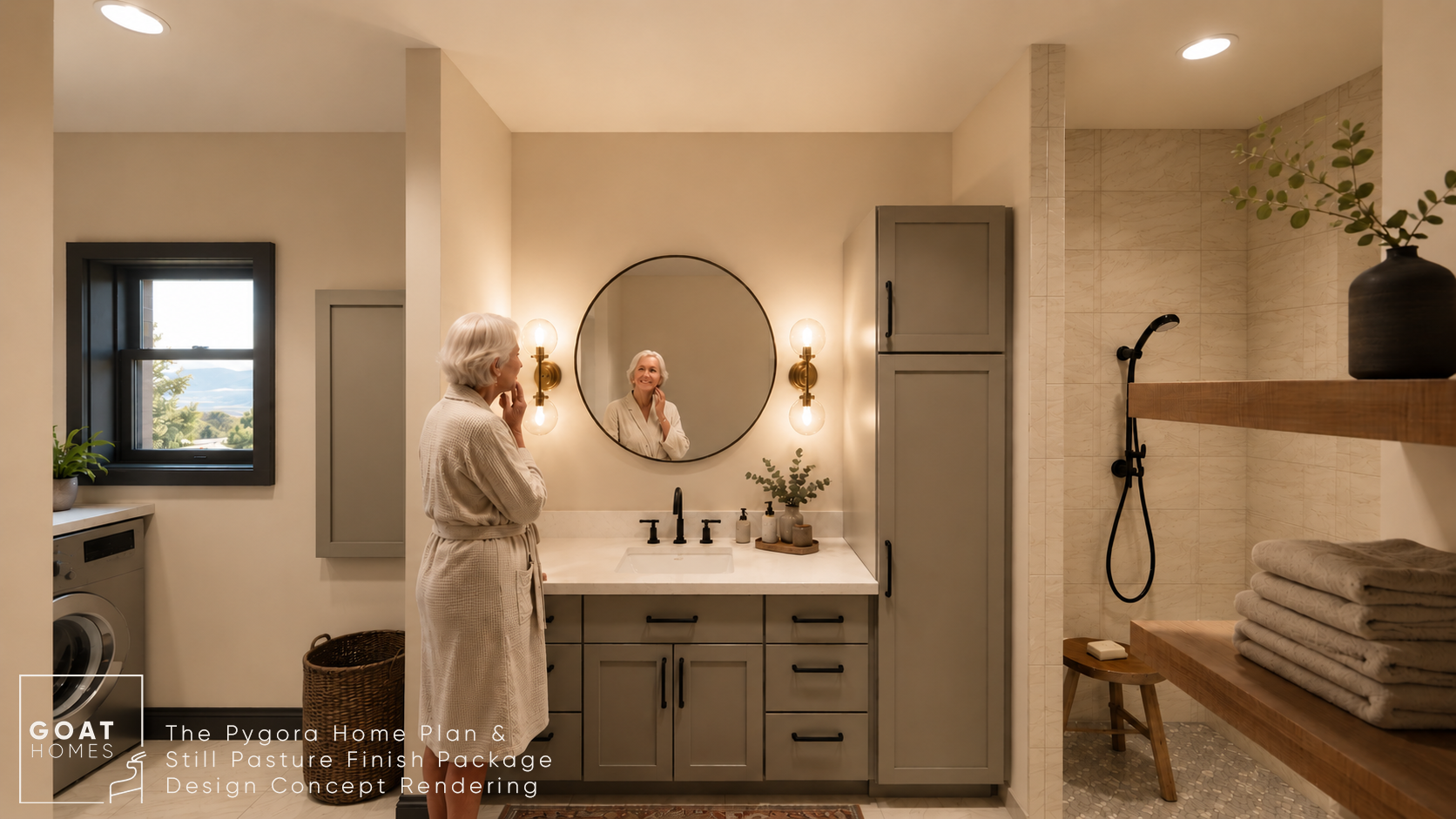 Accessible Primary Bathroom &amp; Laundry Room