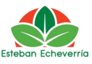 Logotipo con una hoja de planta y texto 'Esteban Echeverría'