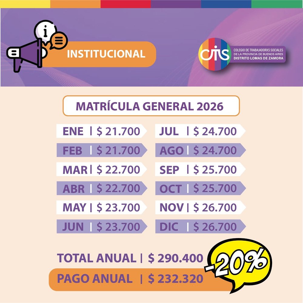 Valor de la matrícula general