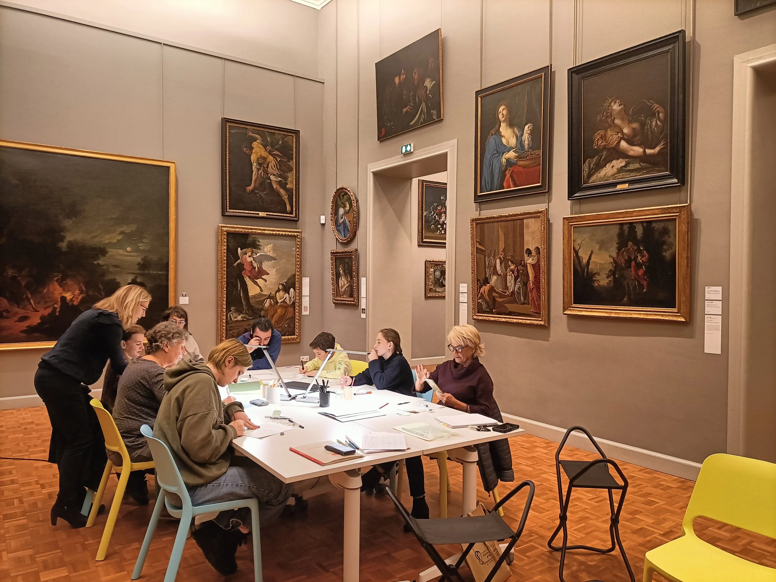 Groupe d'écriture au musée des Beaux Arts de Rennes