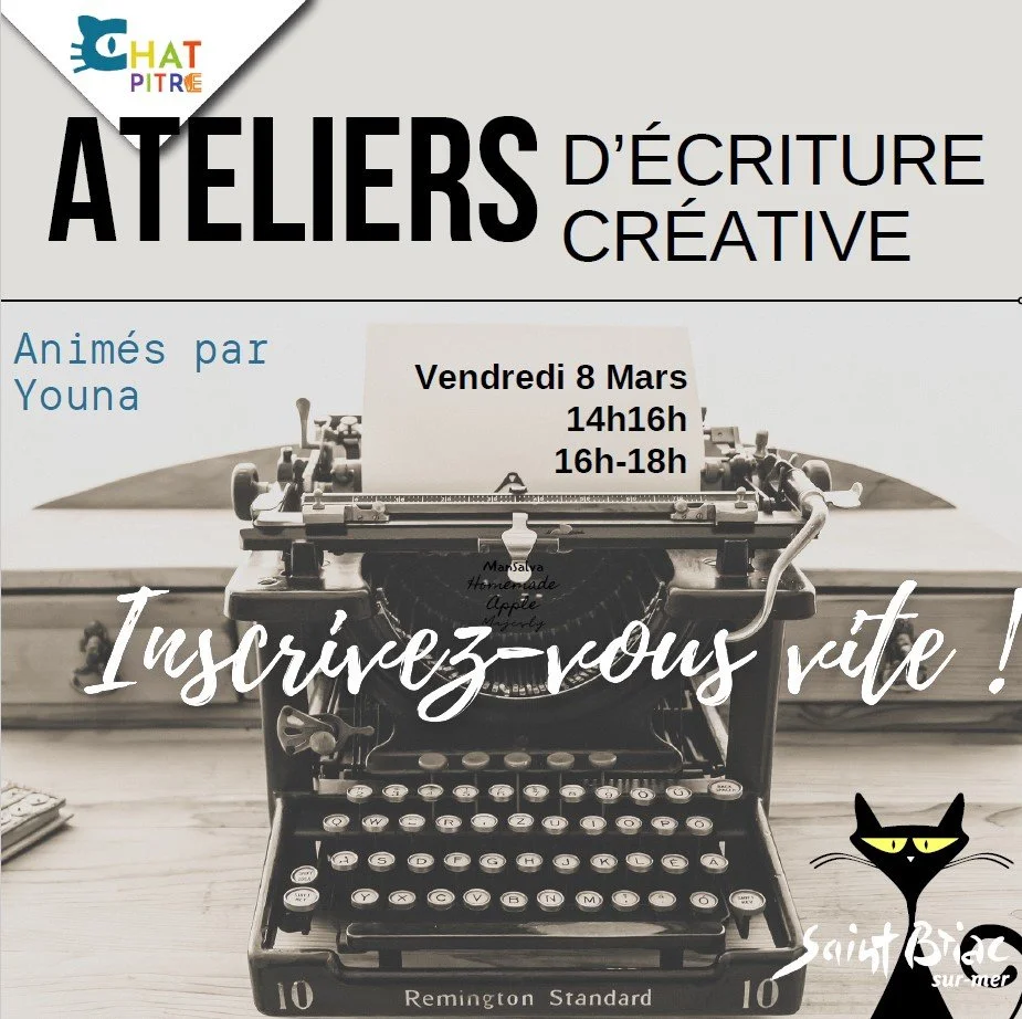 Atelier d'écriture prévu à la médiathèque de Pleurtuit