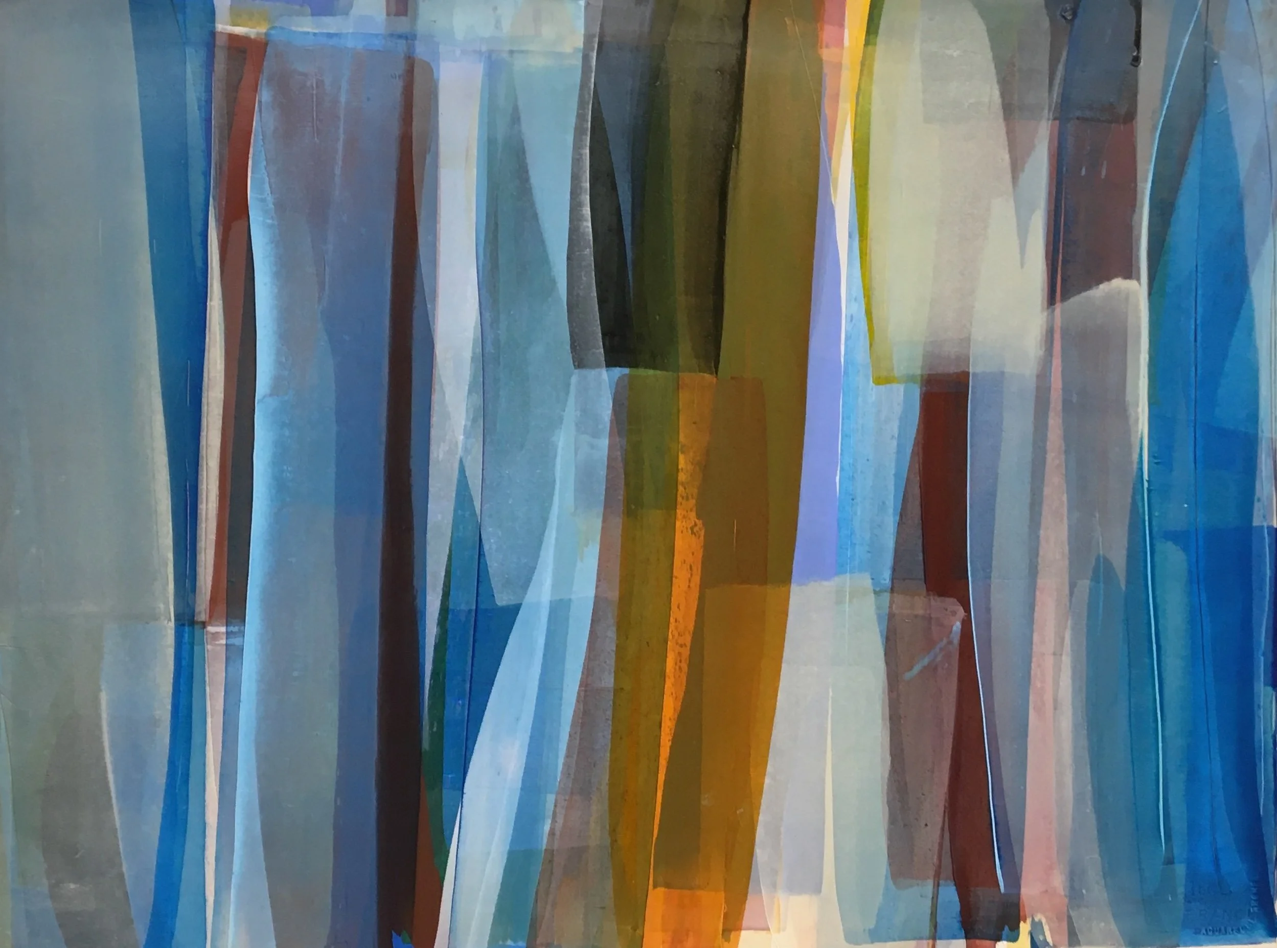 no.6 color fields 22 X 30 acrylic on paper 