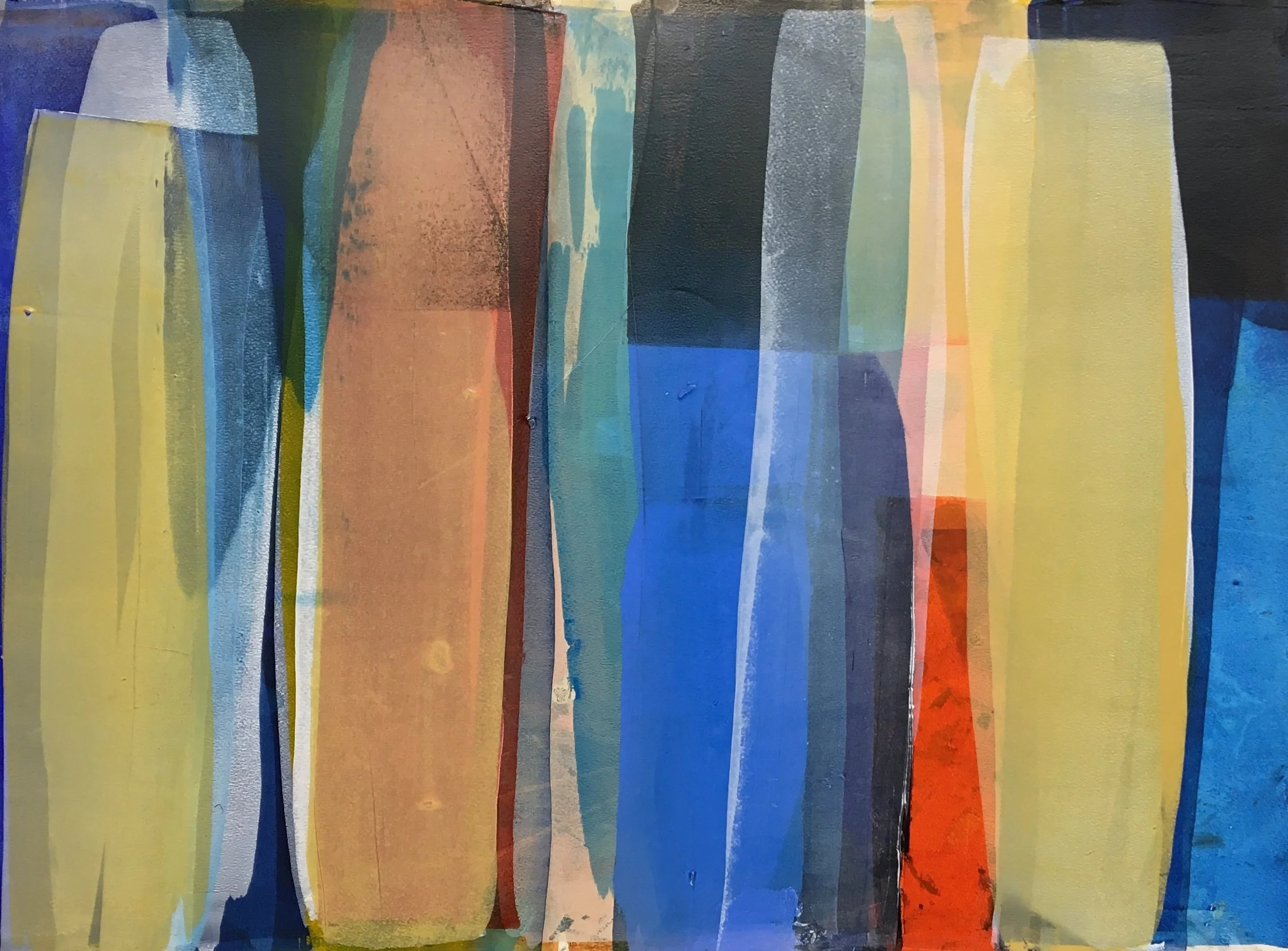 no.14 color fields 22 X 30 acrylic on paper 
