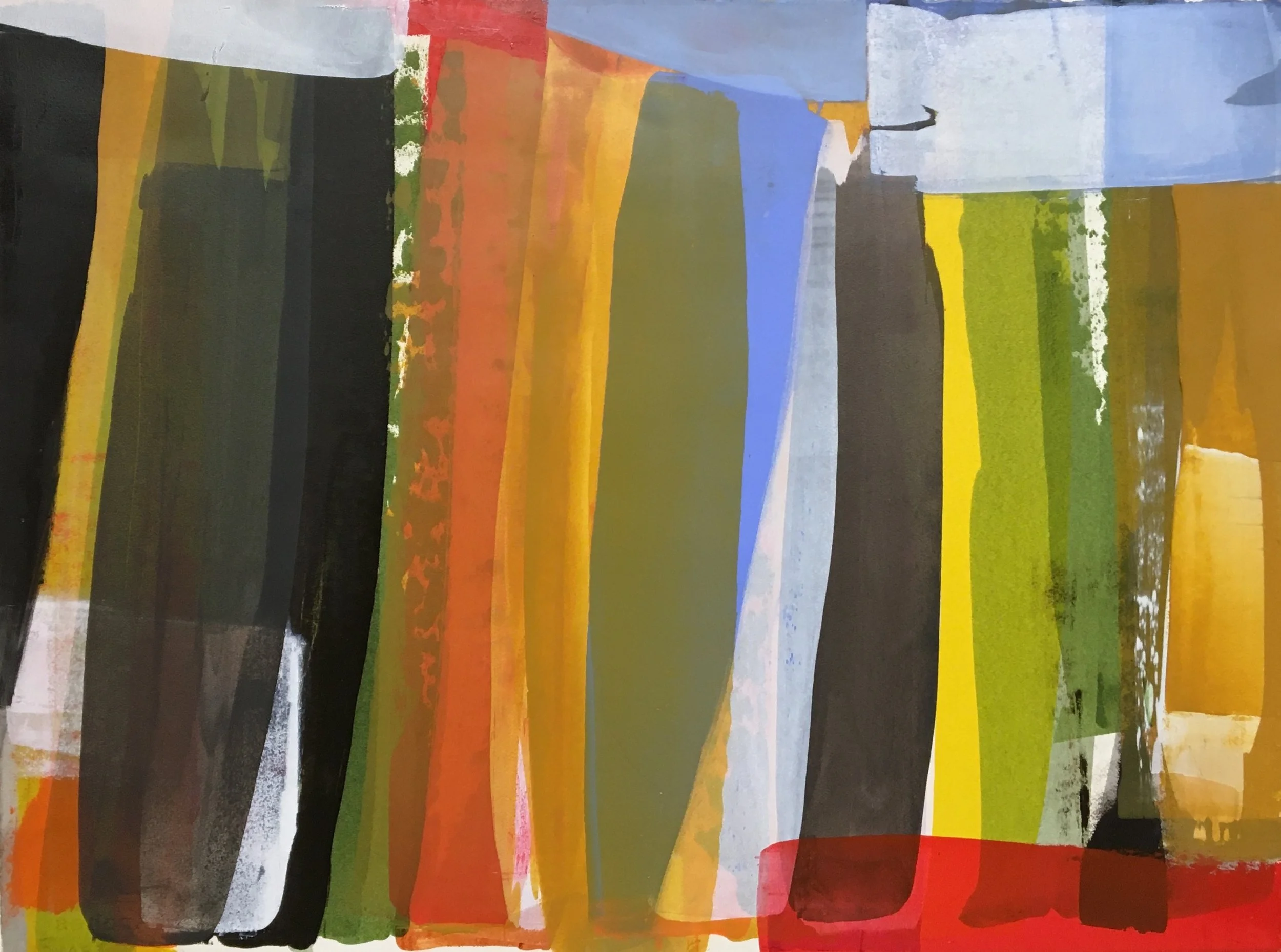 no.3 color fields 22 X 30 acrylic on paper 