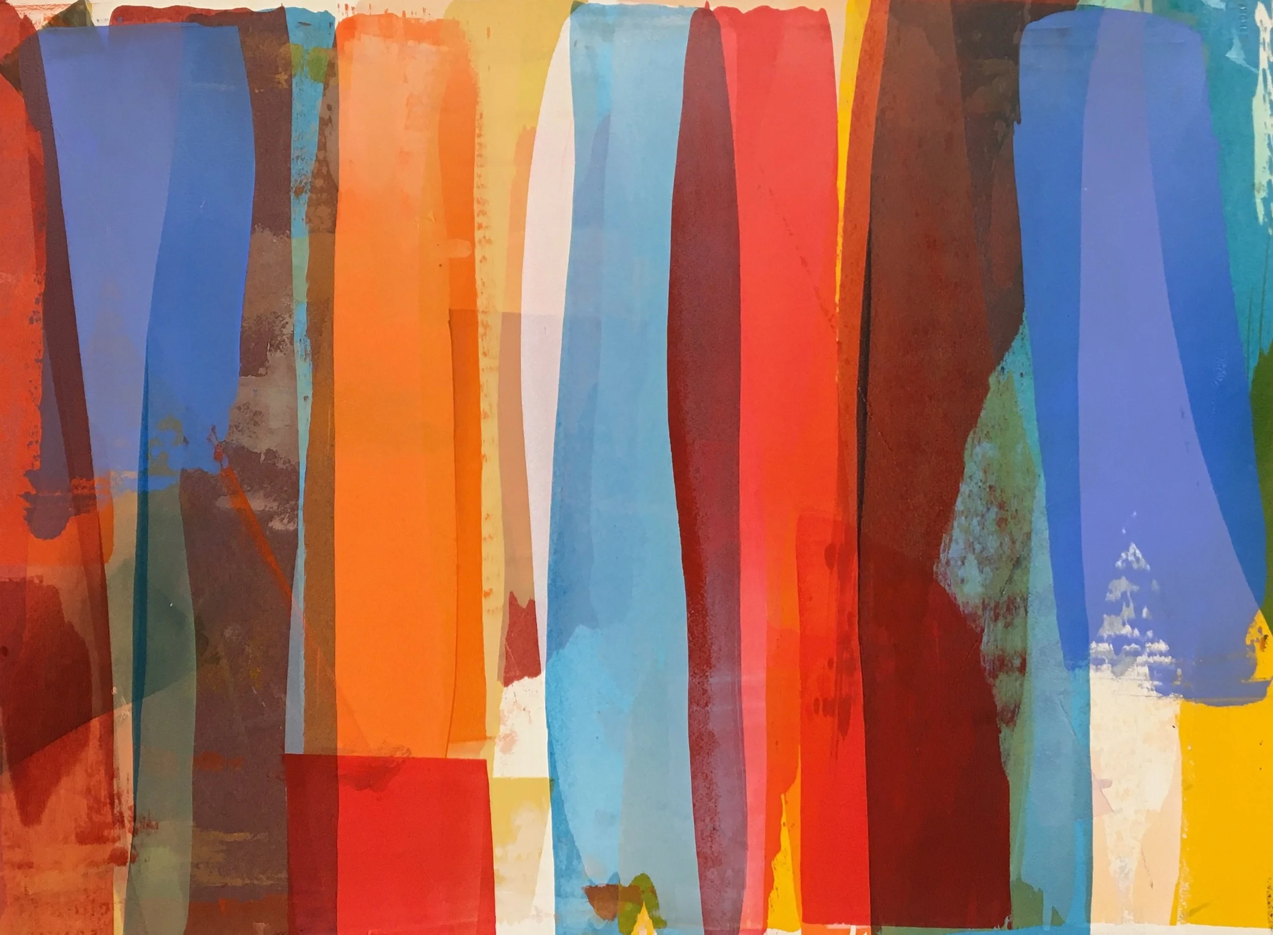 no.10 color fields 22 X 30 acrylic on paper 