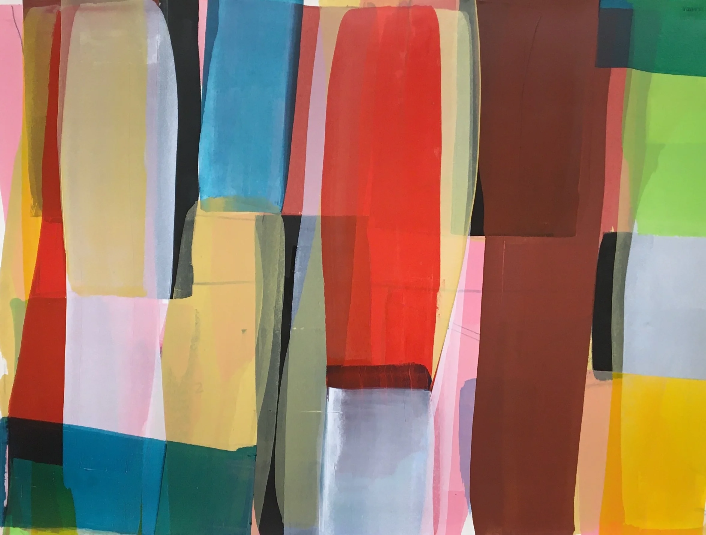 no.2 color fields 22 X 30 acrylic on paper 