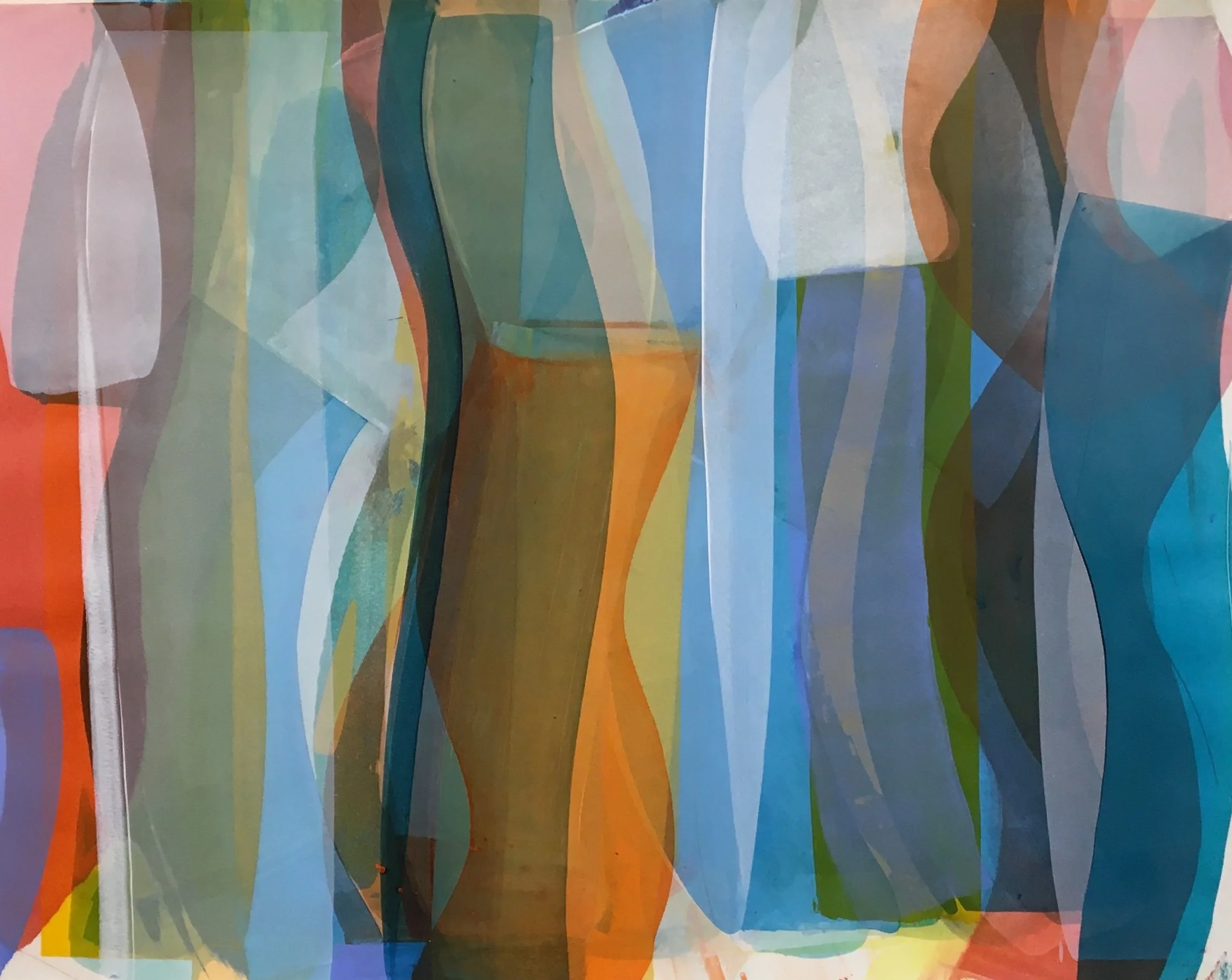 no.7 color fields 22 X 30 acrylic on paper 