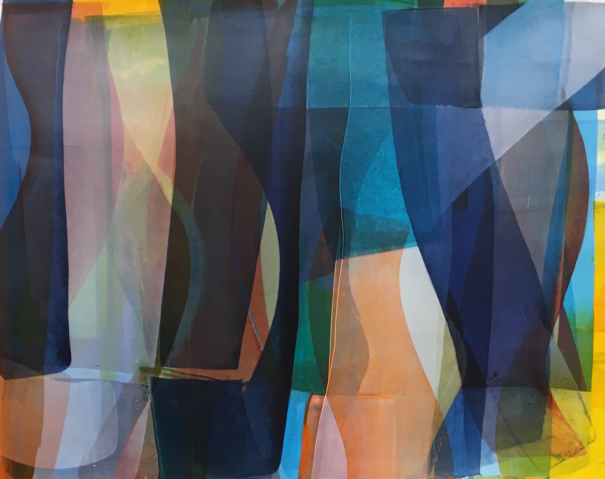 no.13 color fields 22 X 30 acrylic on paper 