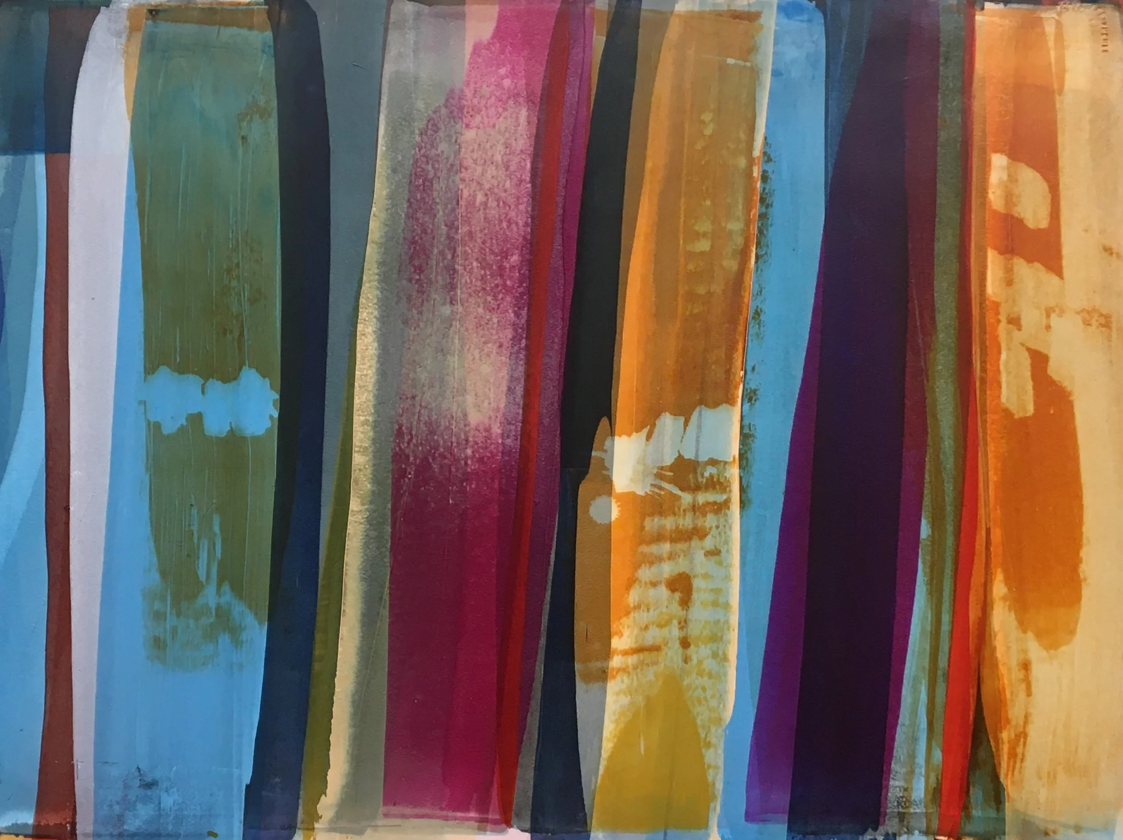 no.12 color fields 22 X 30 acrylic on paper 