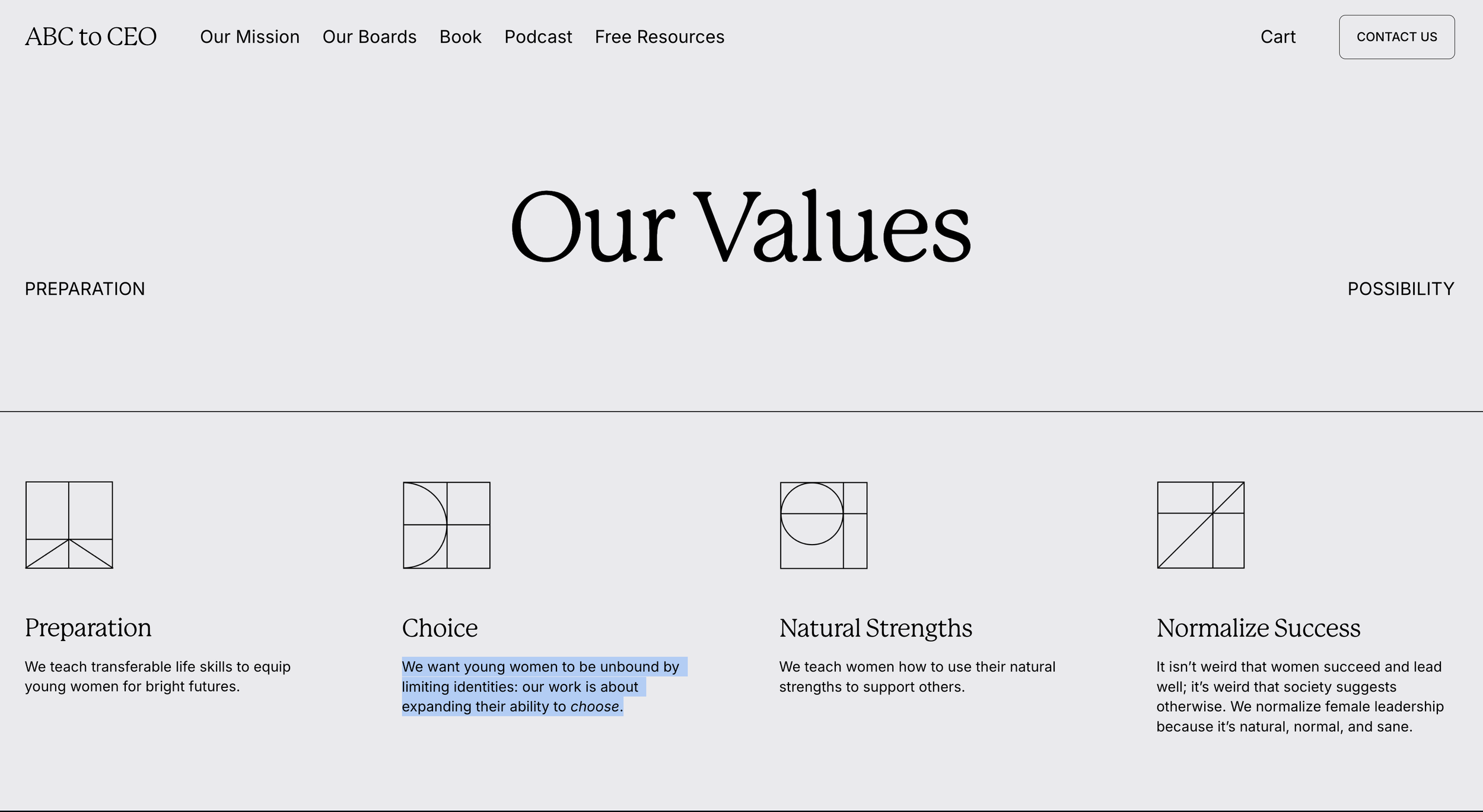 This was fun! I articulated the organization's value in a way that hopefully feels approachable and enjoyable to engage with. We know being CEO isn't a mile-marker for a worthwhile life. For us, it means learning the rules of the game so that compete