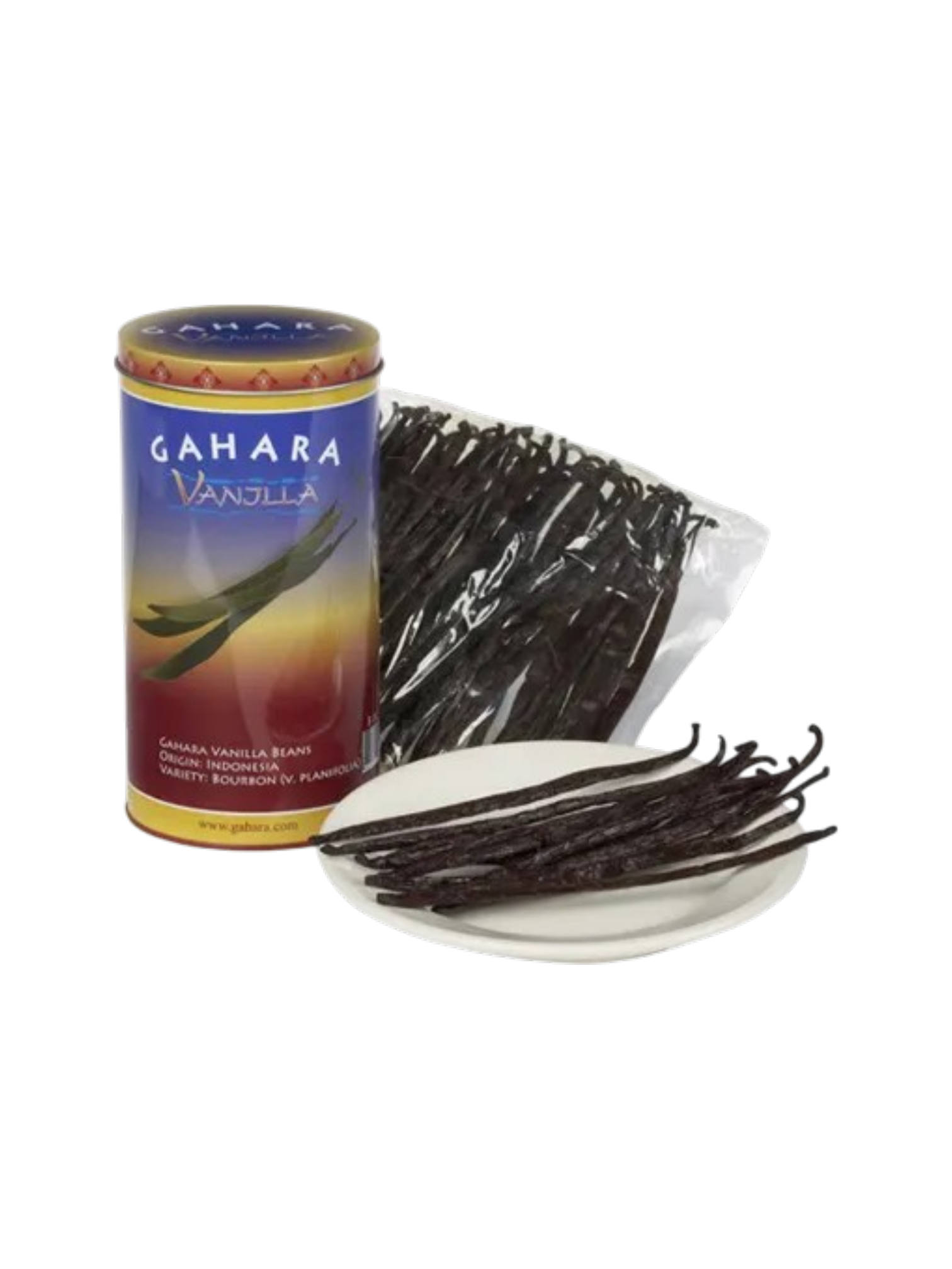 Vanilla Beans, Gahara Premium Indonesian Vanilla Beans, 16oz container