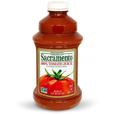 Juice, Sacramento Tomato Juice, 8x46oz plastic bottle 29.50, 12x46oz can 37.50
