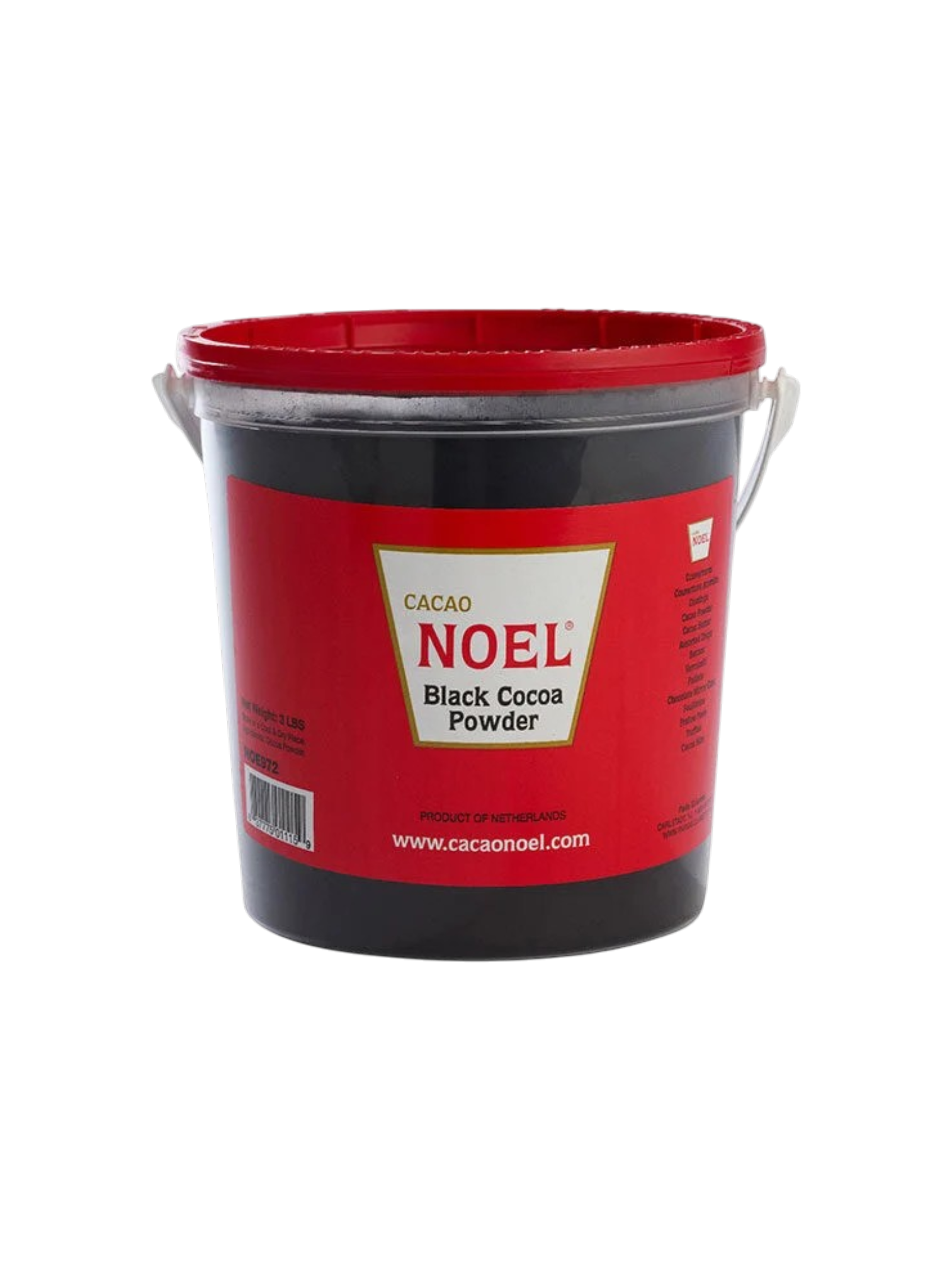 Cocoa Powder, Black, Cacao Noel, Alkalized 10% fat, 3lb container