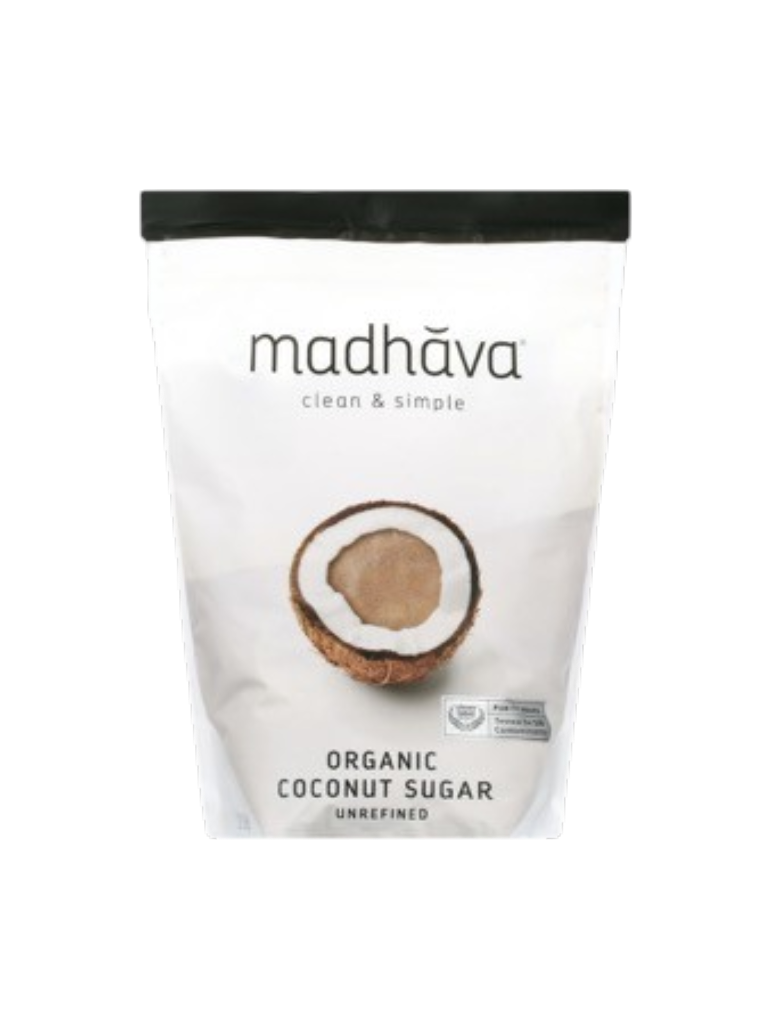Sugar, Madhāva Organic Coconut Sugar 3lb pouch